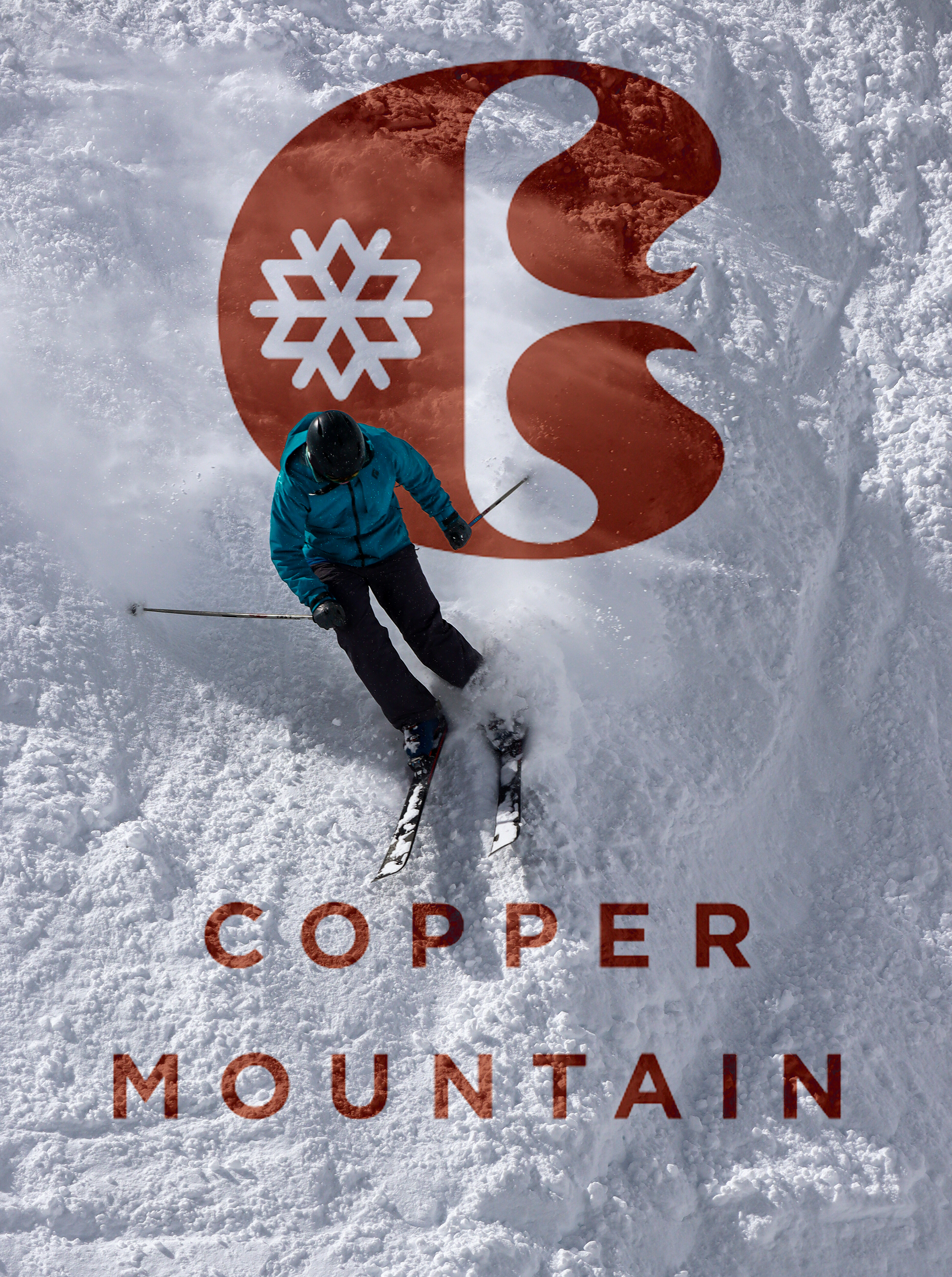 Riding the lift up Copper Mountain, I snapped a picture of a skier below.