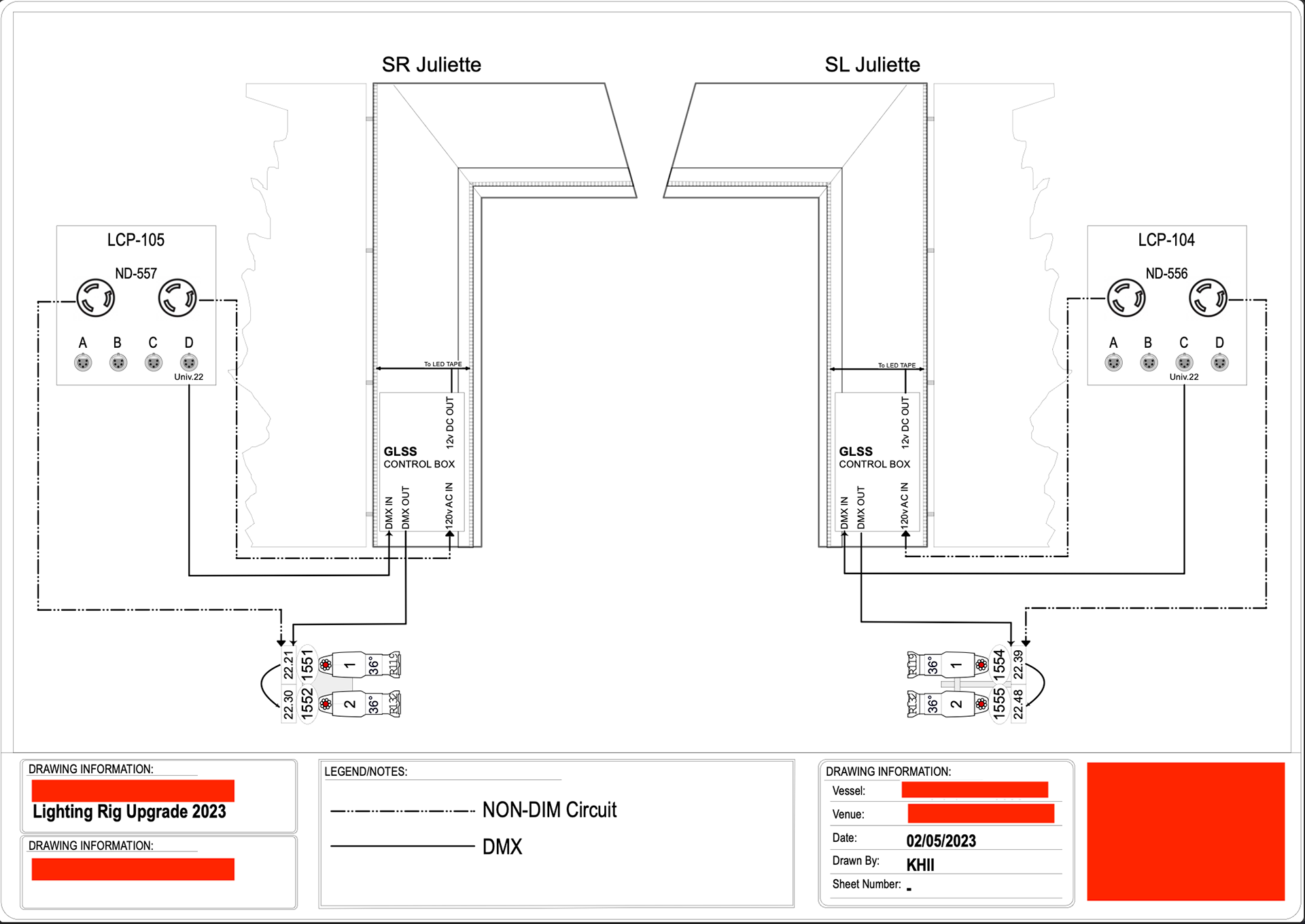 SETUP CHARTS - VECTORWORKS