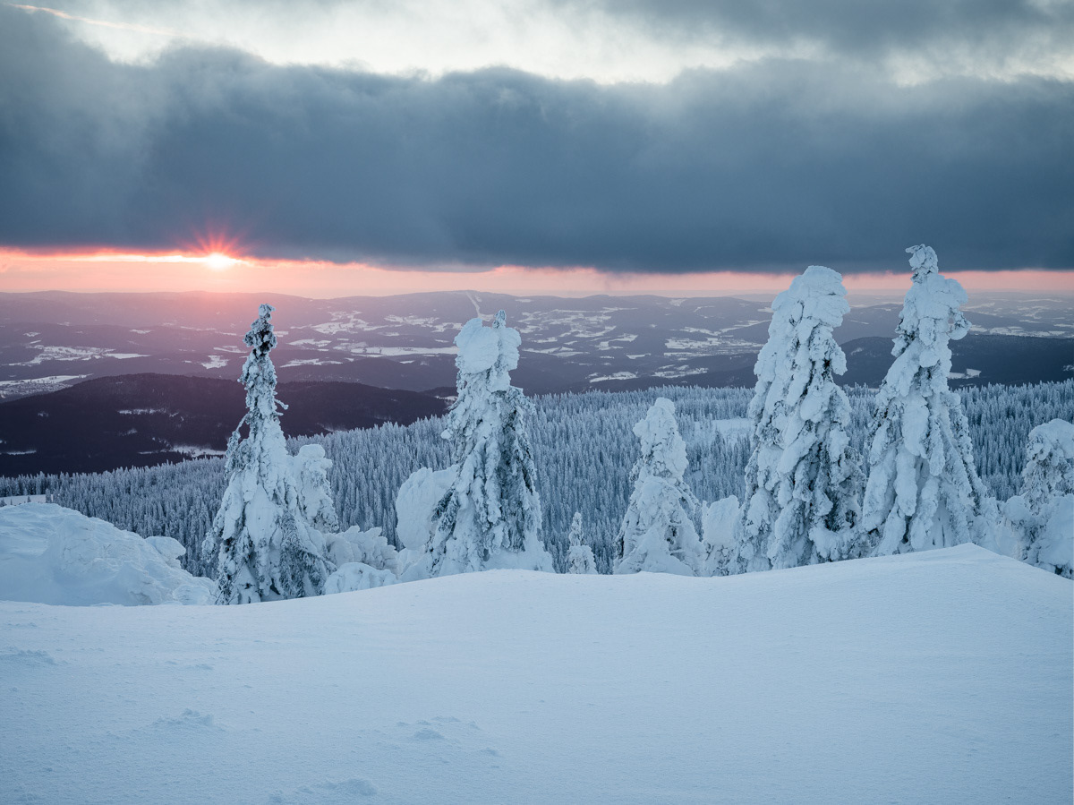 Sonnenuntergang auf dem Arber