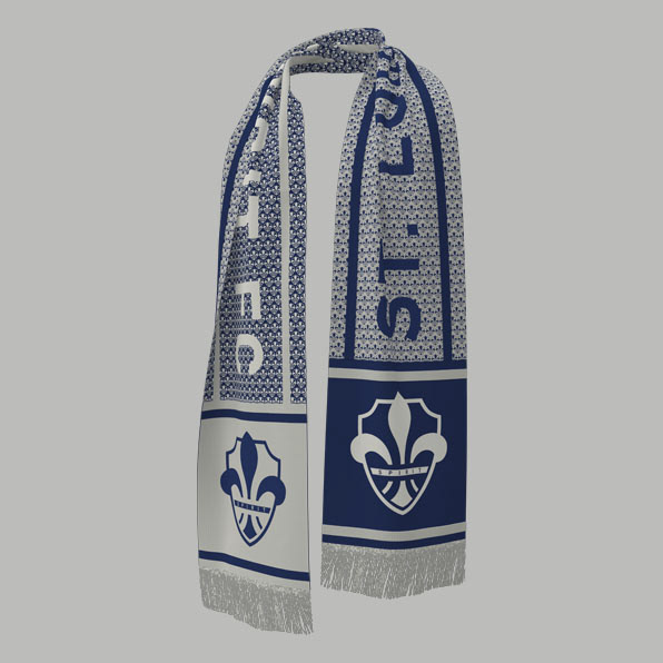 two tone soccer scarf