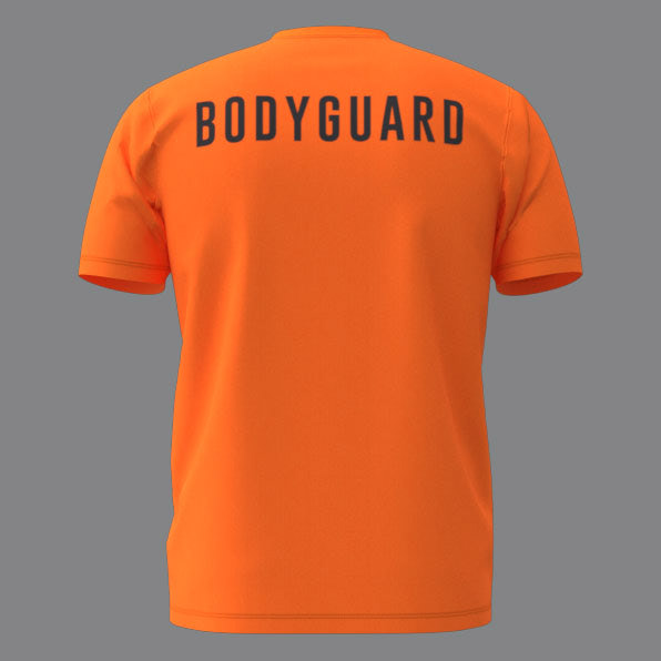 hi-vis orange tee back
