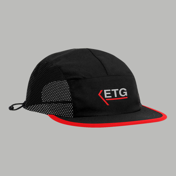 black five panel performance cap