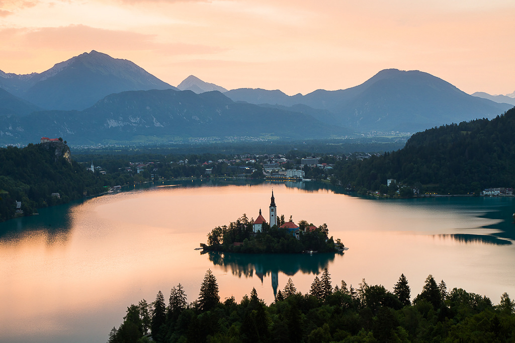Lake Bled at sunrise, Slovenia