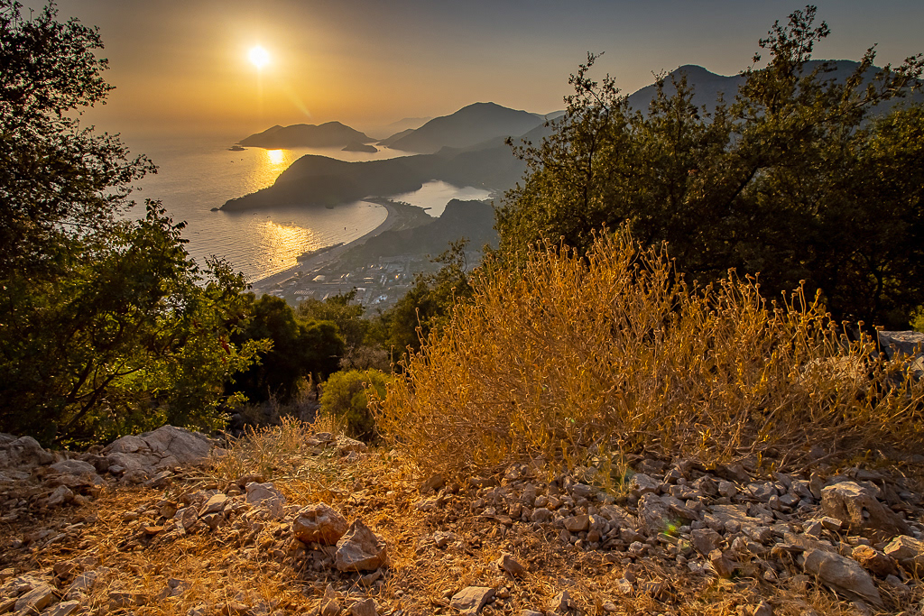 View of coast from Lycian Way, Turkey