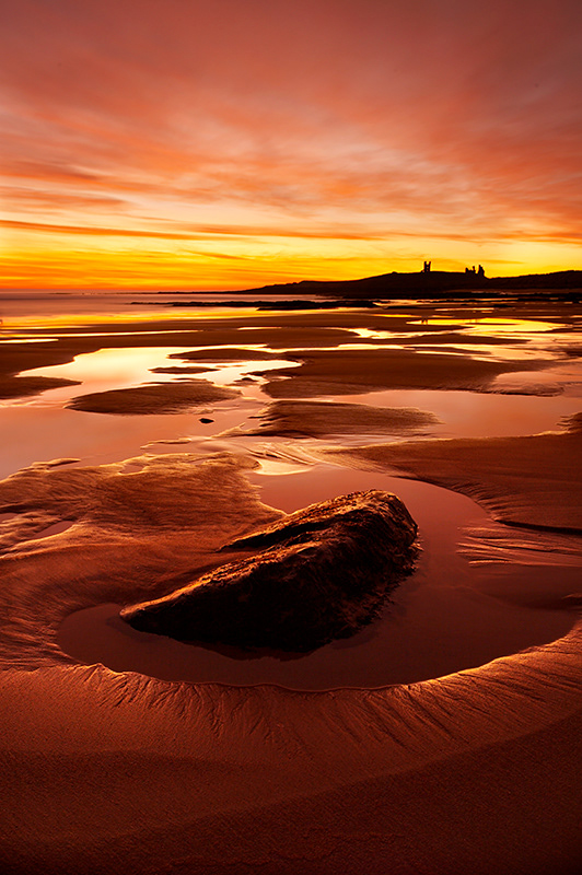 Before sunrise at Dunstanburgh Castle, Northumberland