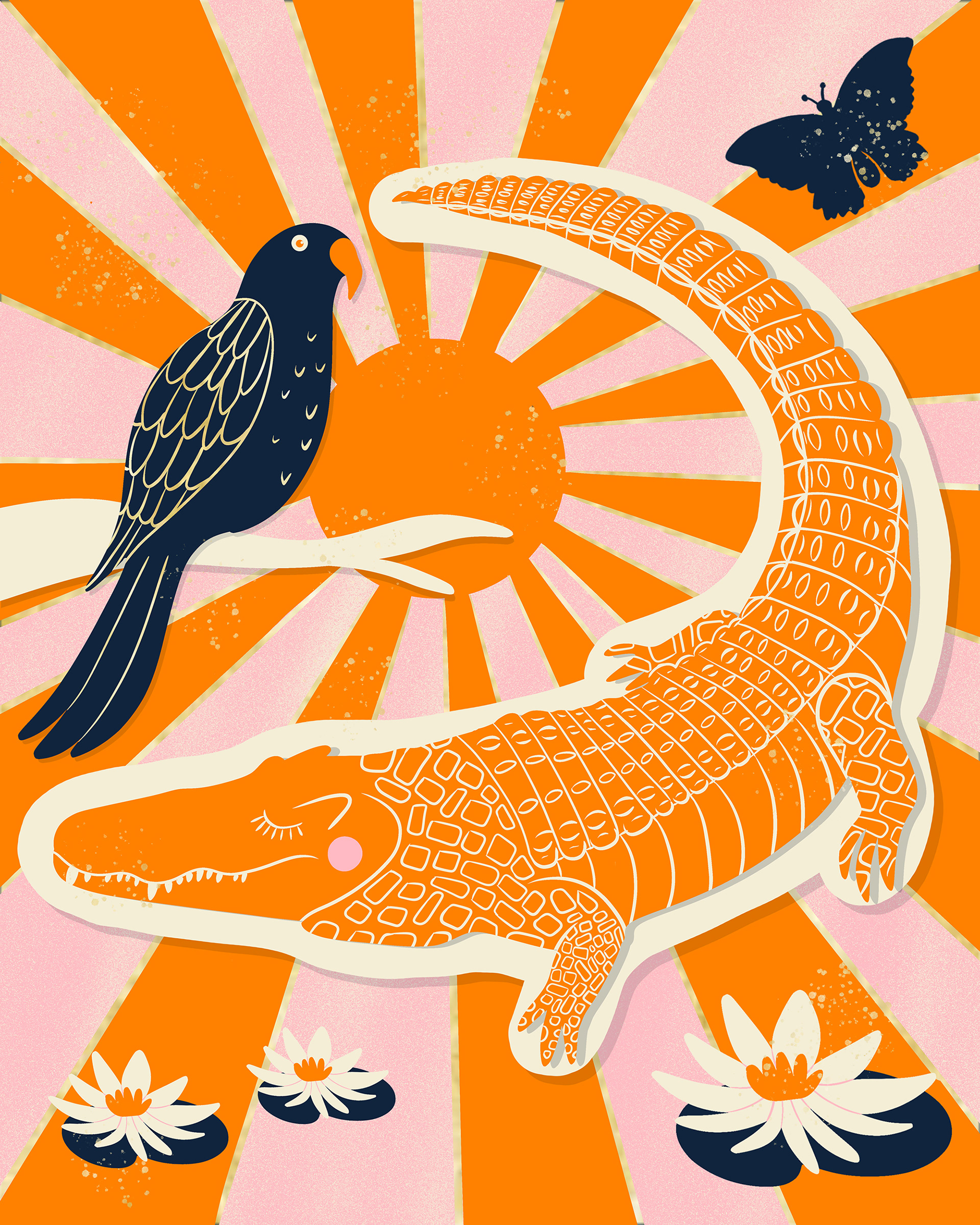 Crocodiles and Waterilies