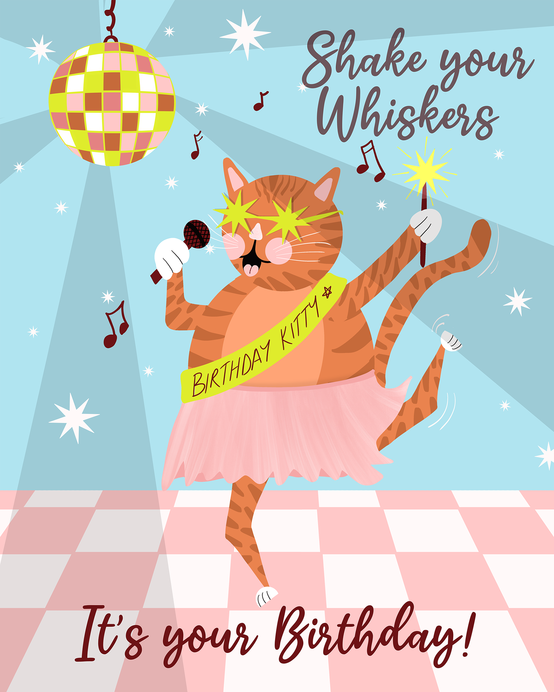 Shake your whiskers Birthday cat
