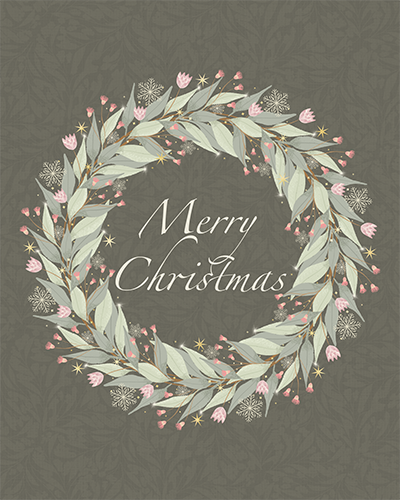 Gum leaf Christmas Wreath