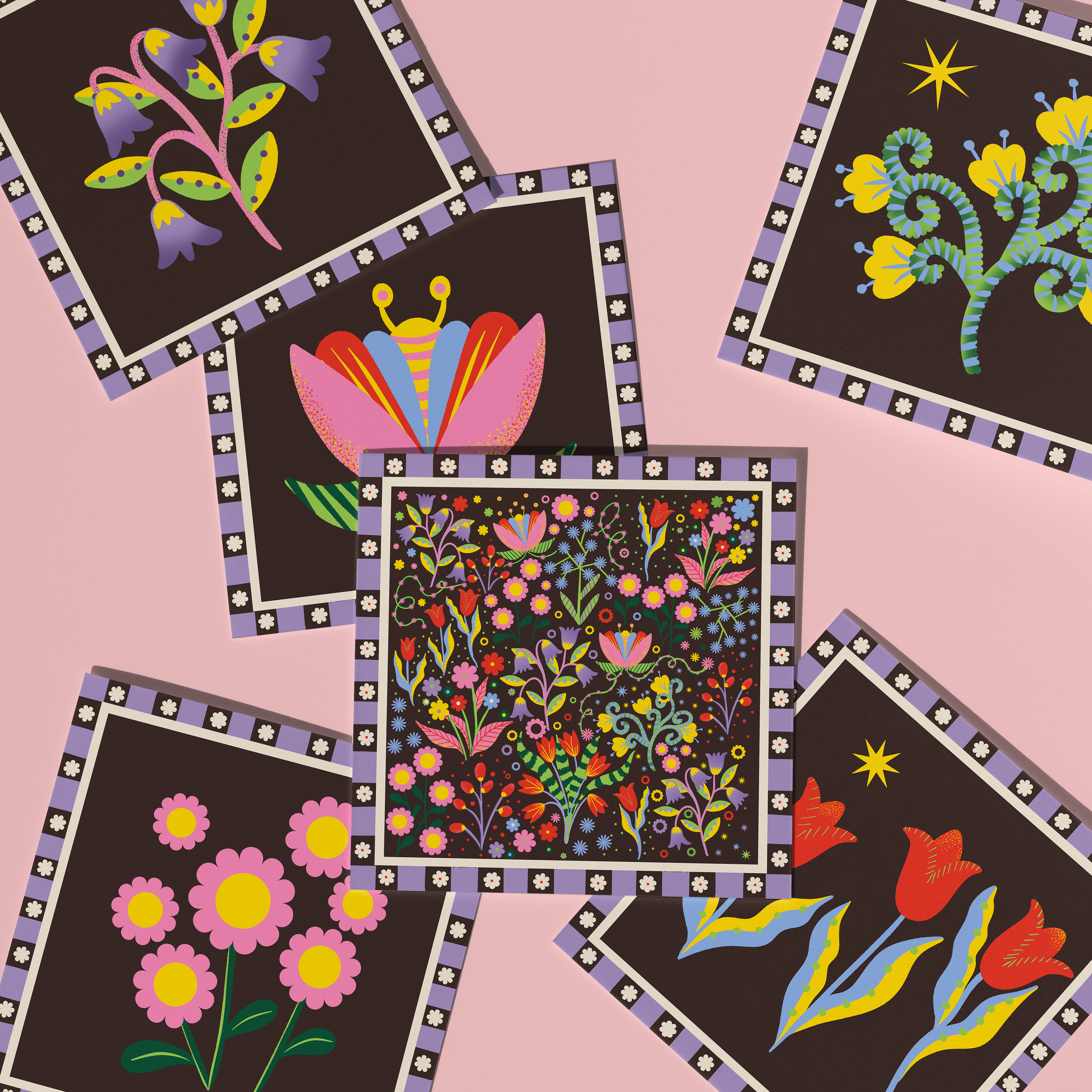 Floral greeting card collection