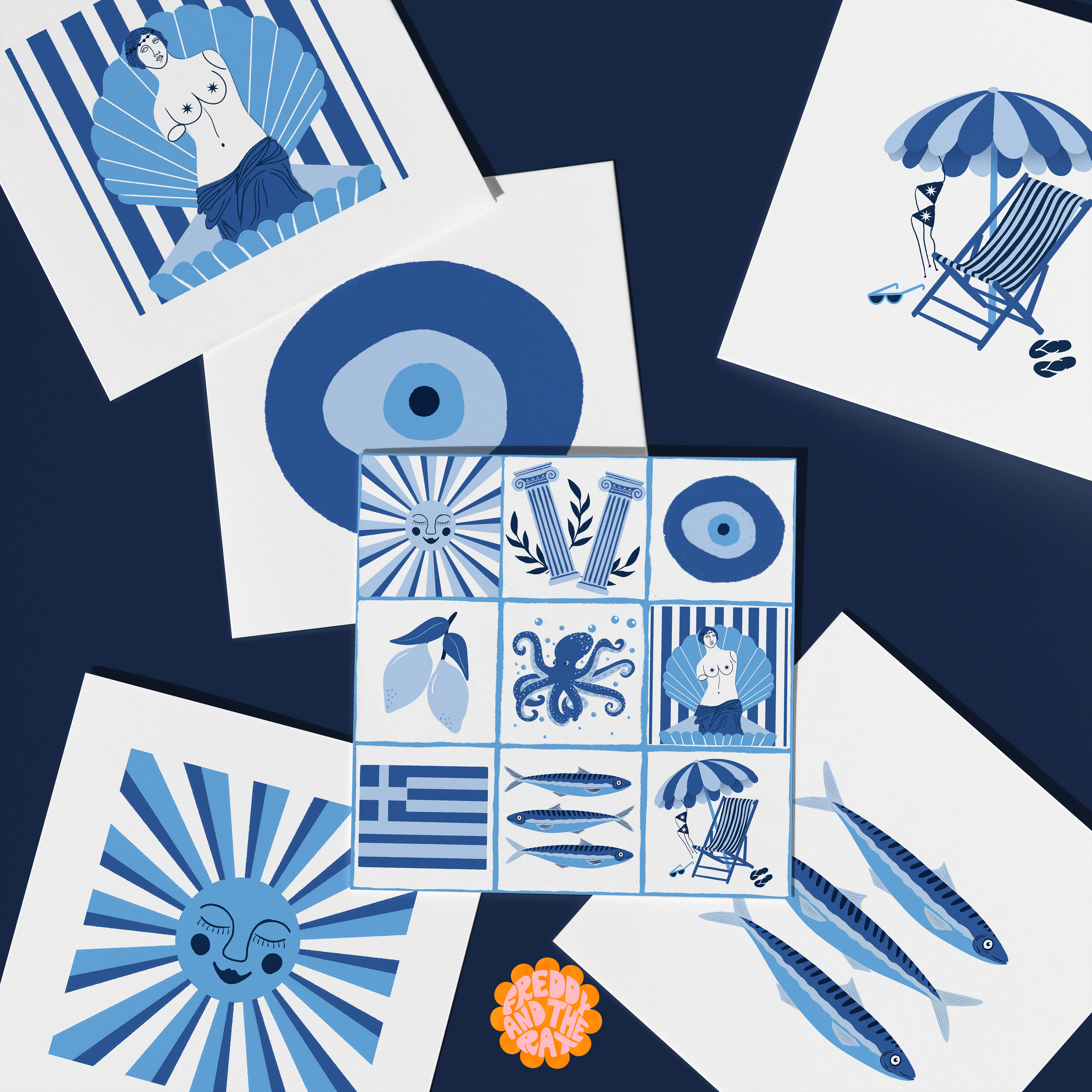 Greek inspired postcards