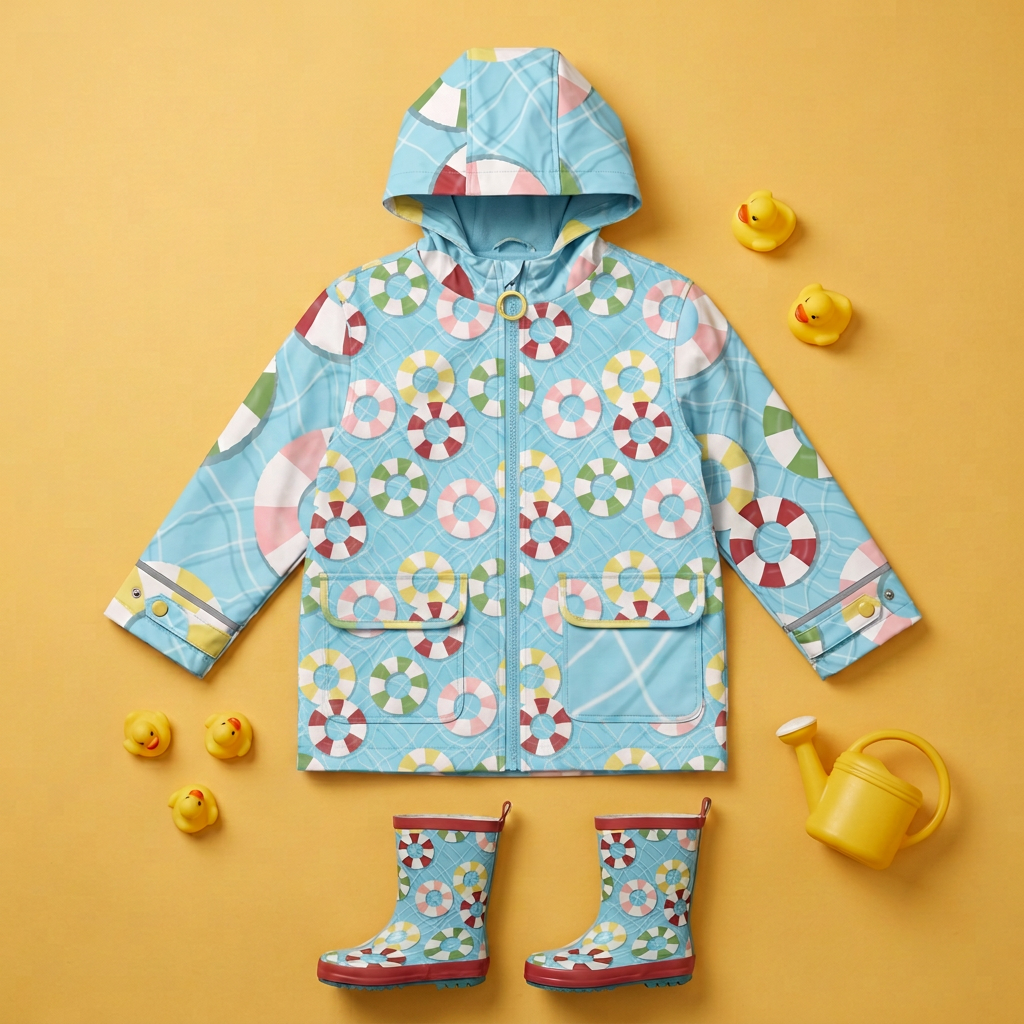 Pool float children's rain coat