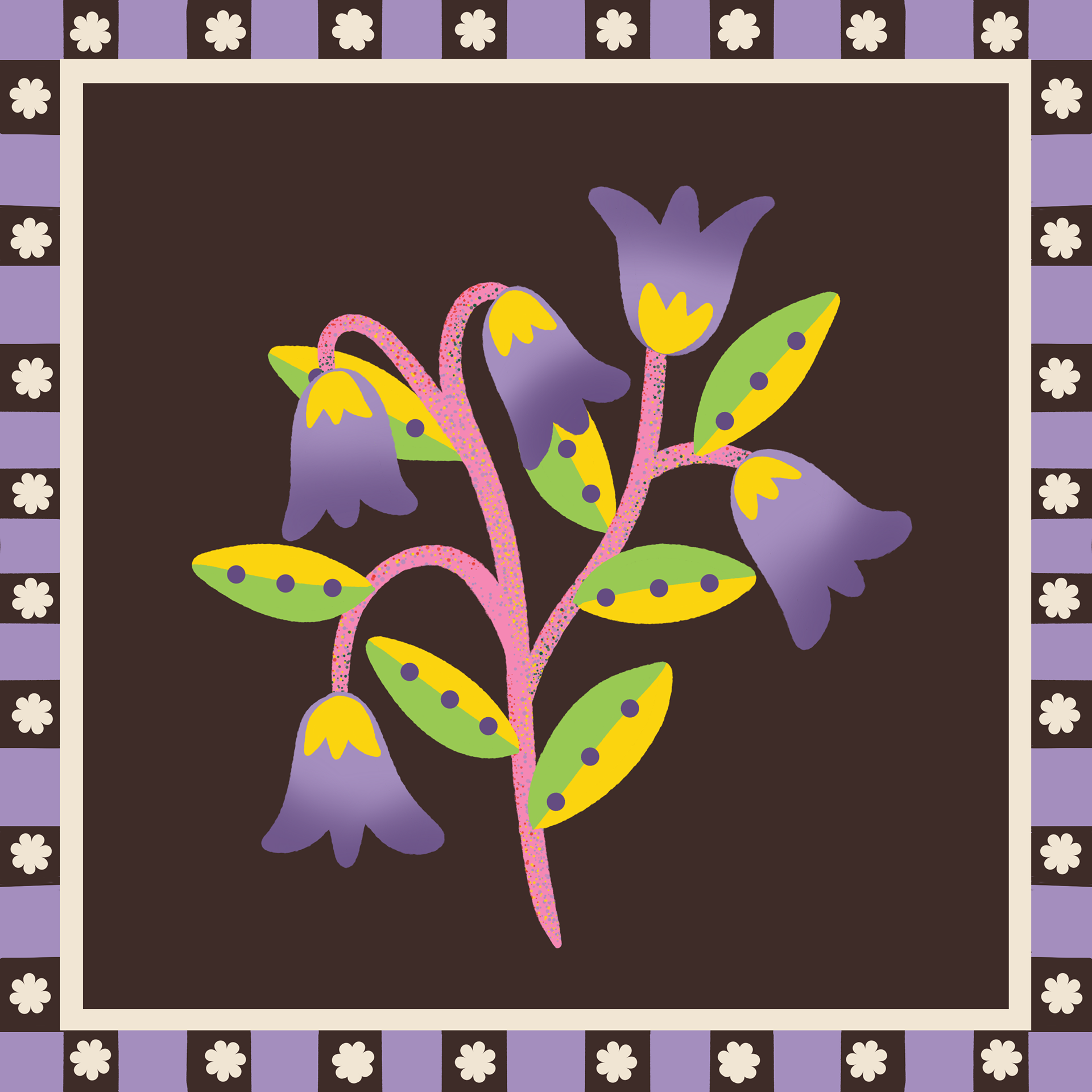 Purple snow drops