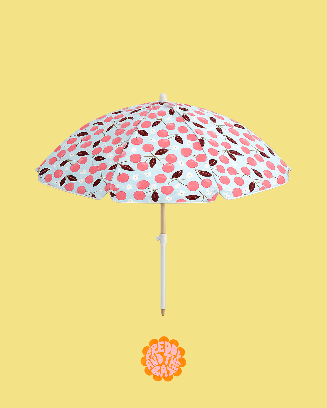 Cherry pattern beach umbrella