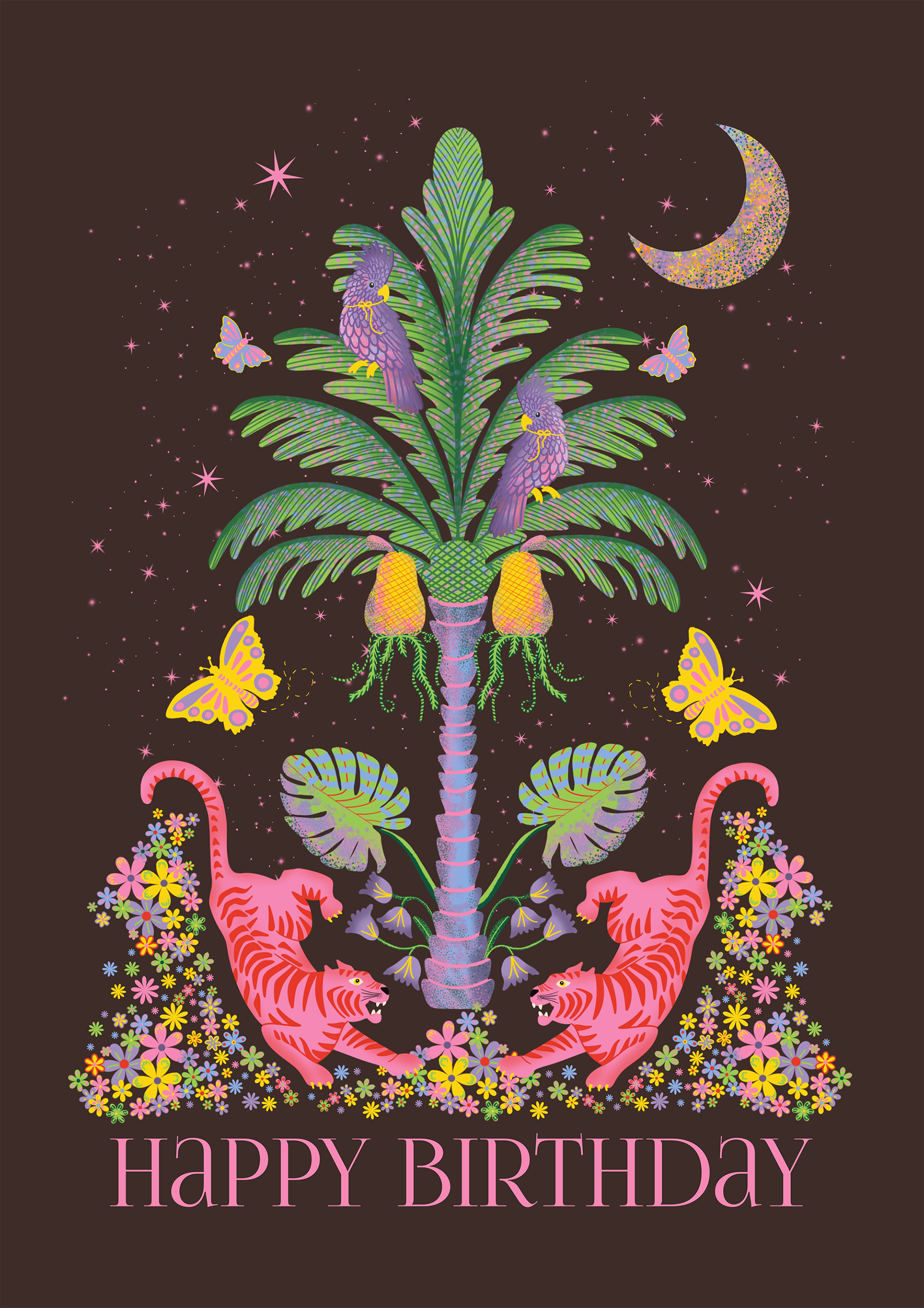 Angry Tigers on dark