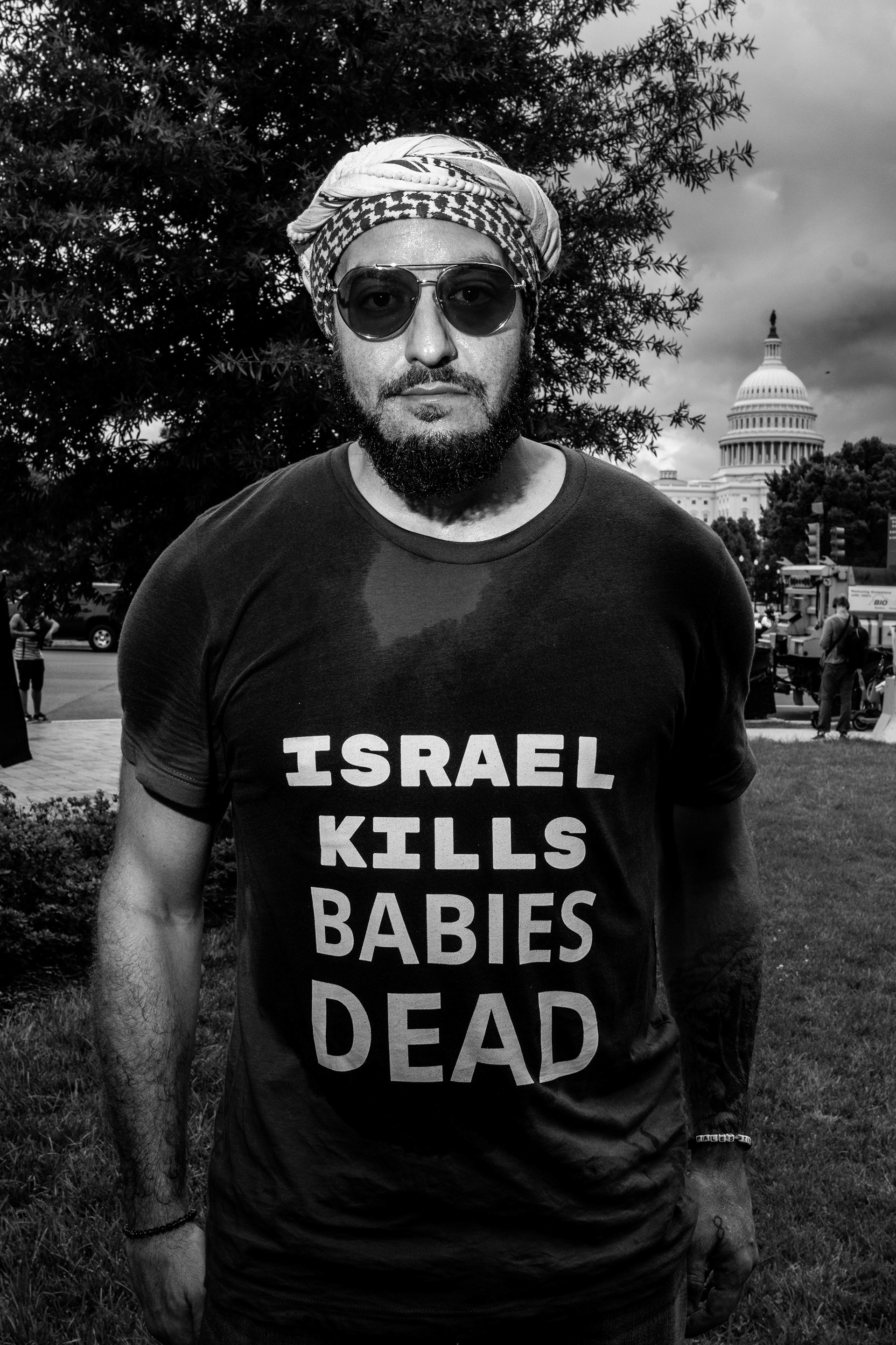 Protestor in Washington D.C, 2024.