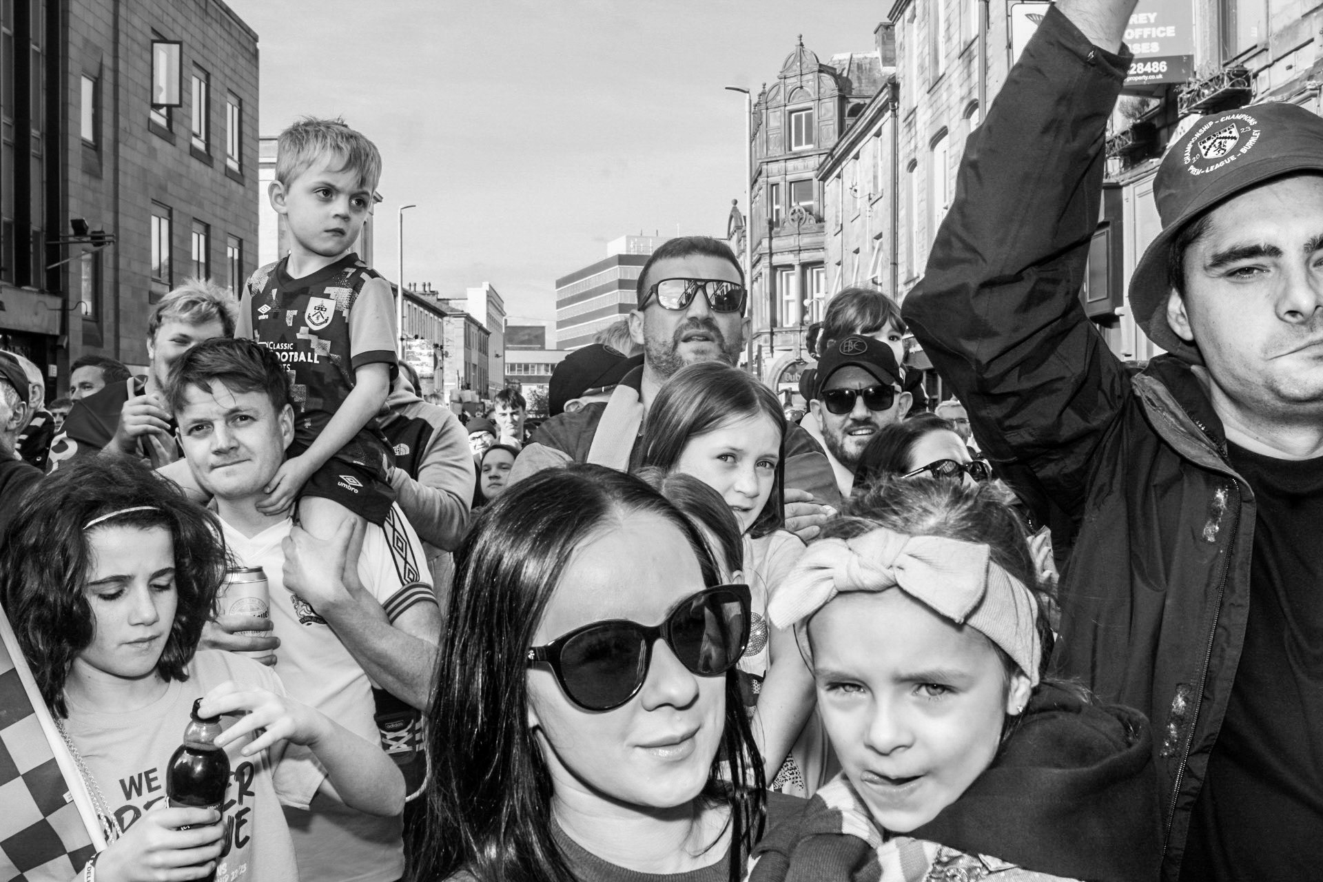 Burnley F.C. fans celebrate at the EFL Championship parade in Burnley on May 9th, 2023.