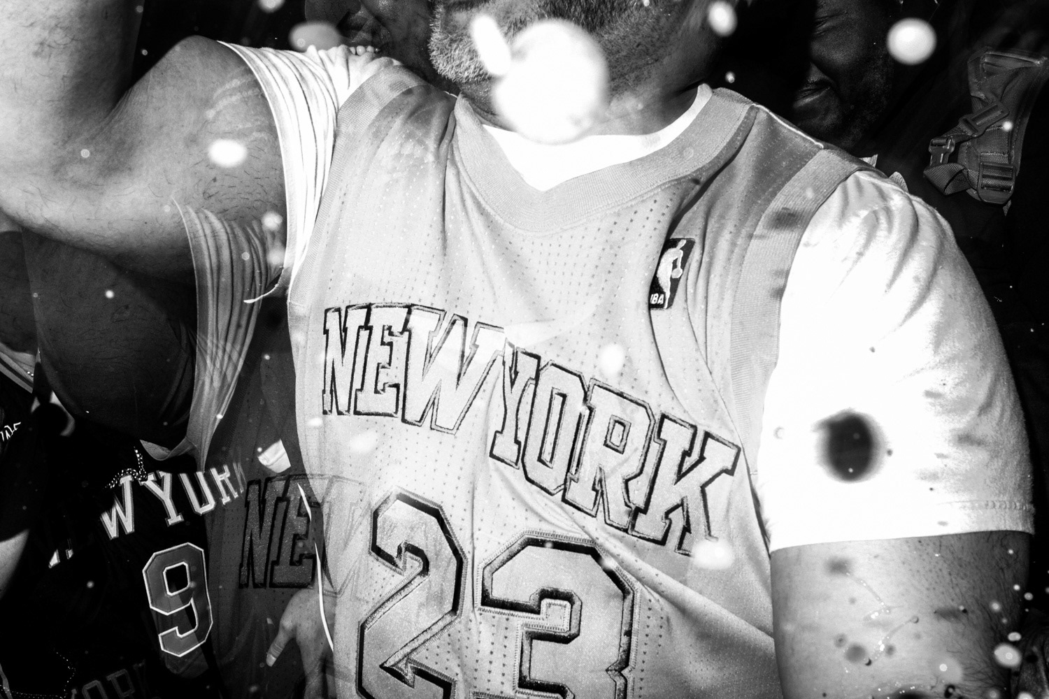 Knicks fans celebrate outside of MSG after beating the Detroit pistons in game 5 of the first round of the eastern conference playoffs in New York, New York on April 29th, 2025.