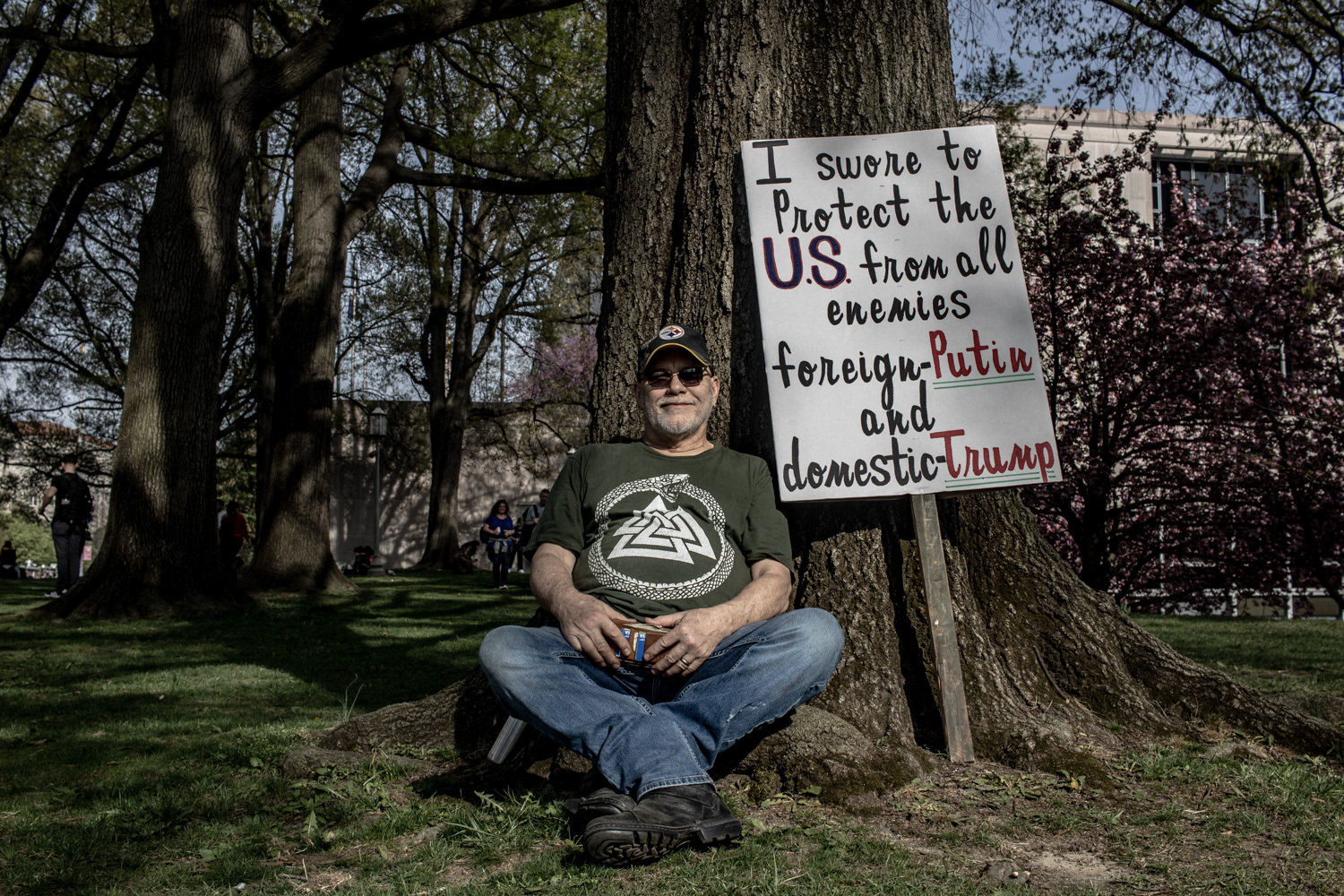 Protestor in Washington D.C., 2025.