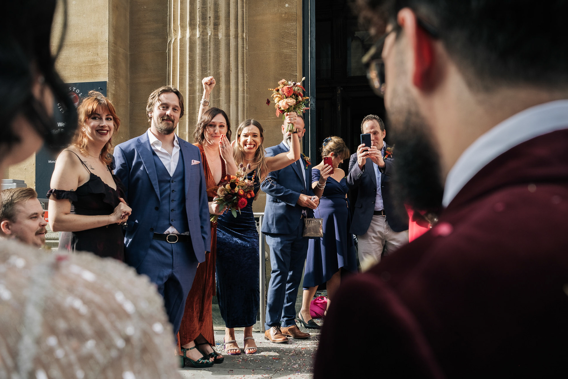 Documentary wedding photography at Bristol Register Office.