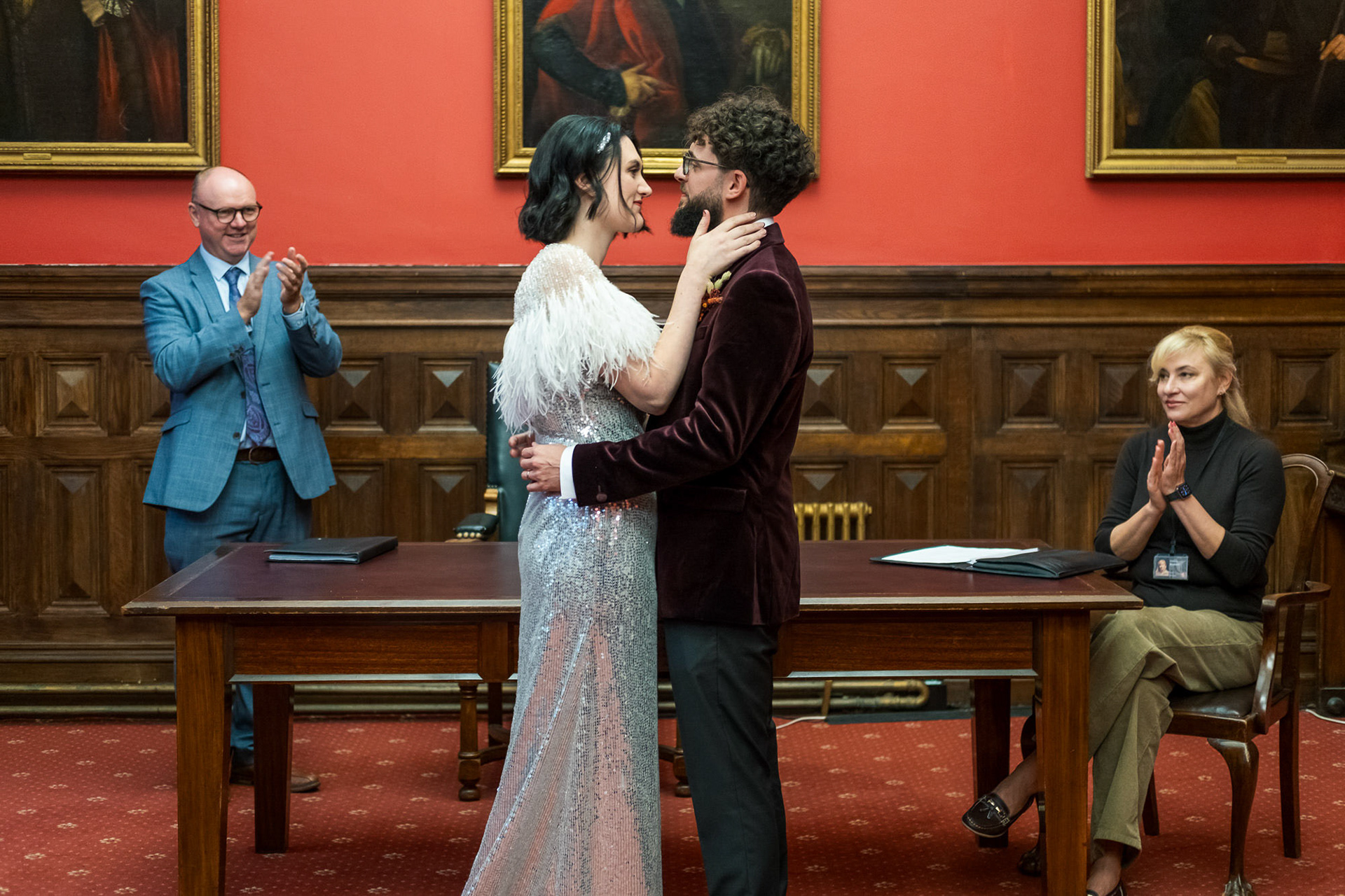 A wedding ceremony at Mayoral Room at the Old Council House.