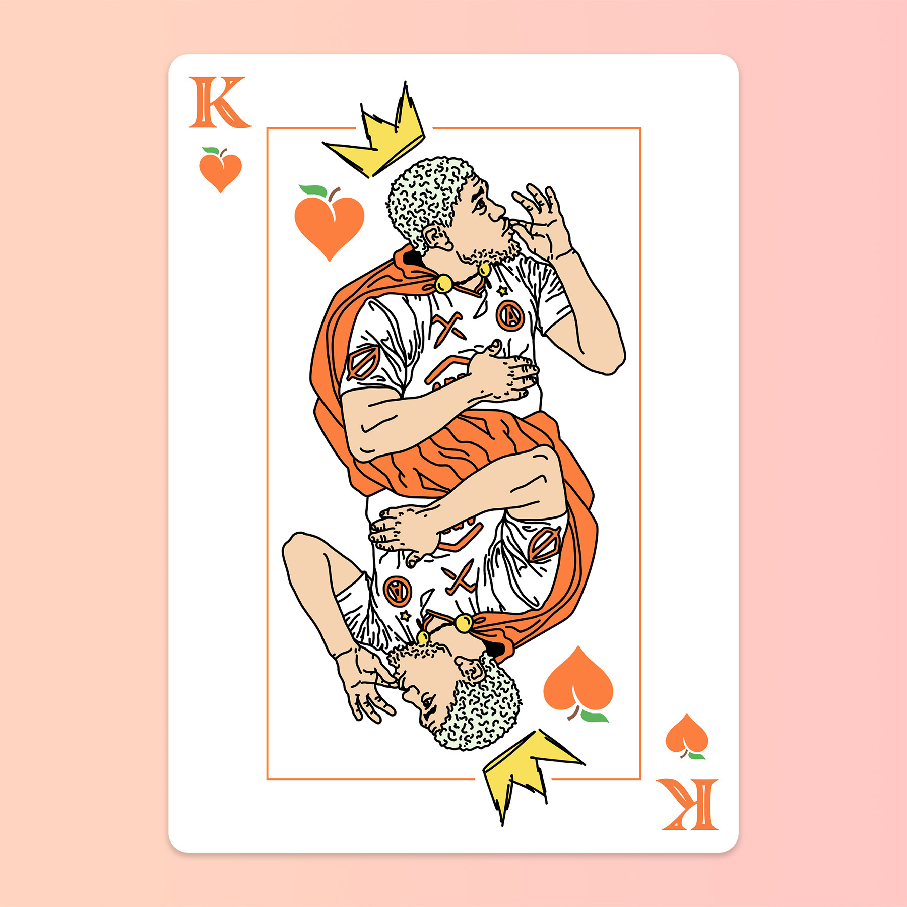 King of Hearts Illustration. Type by Neil Chopra.