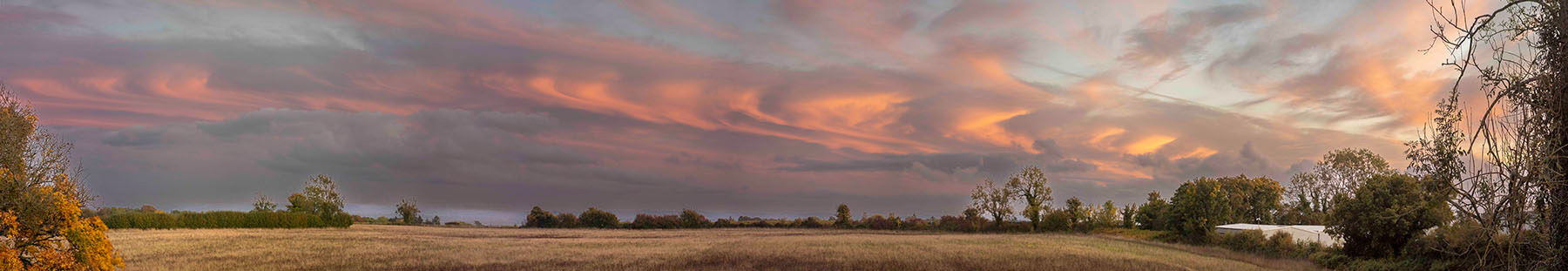 View to the south at sunset (30+ images stitched together)