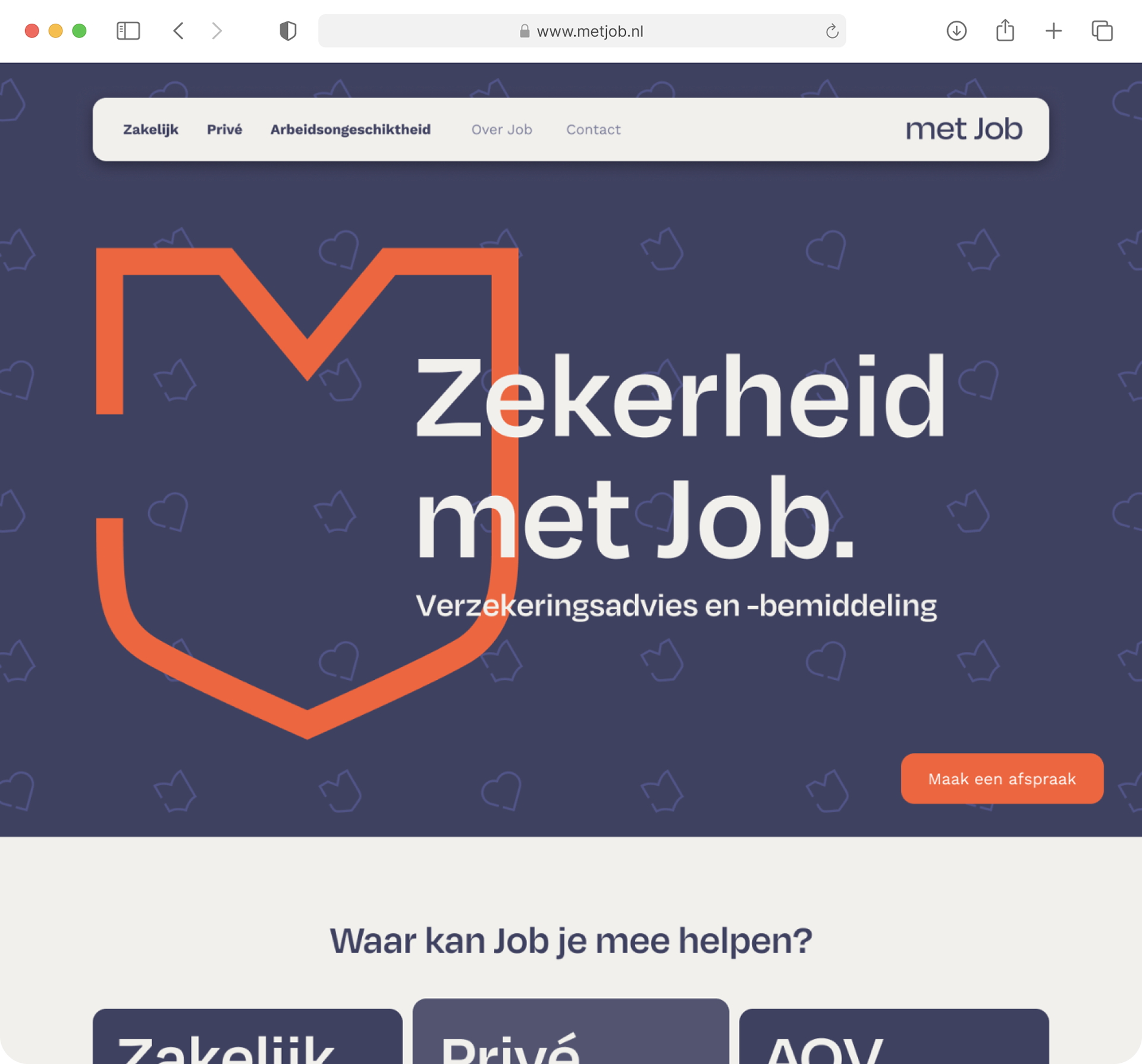 Website en branding voor Met Job