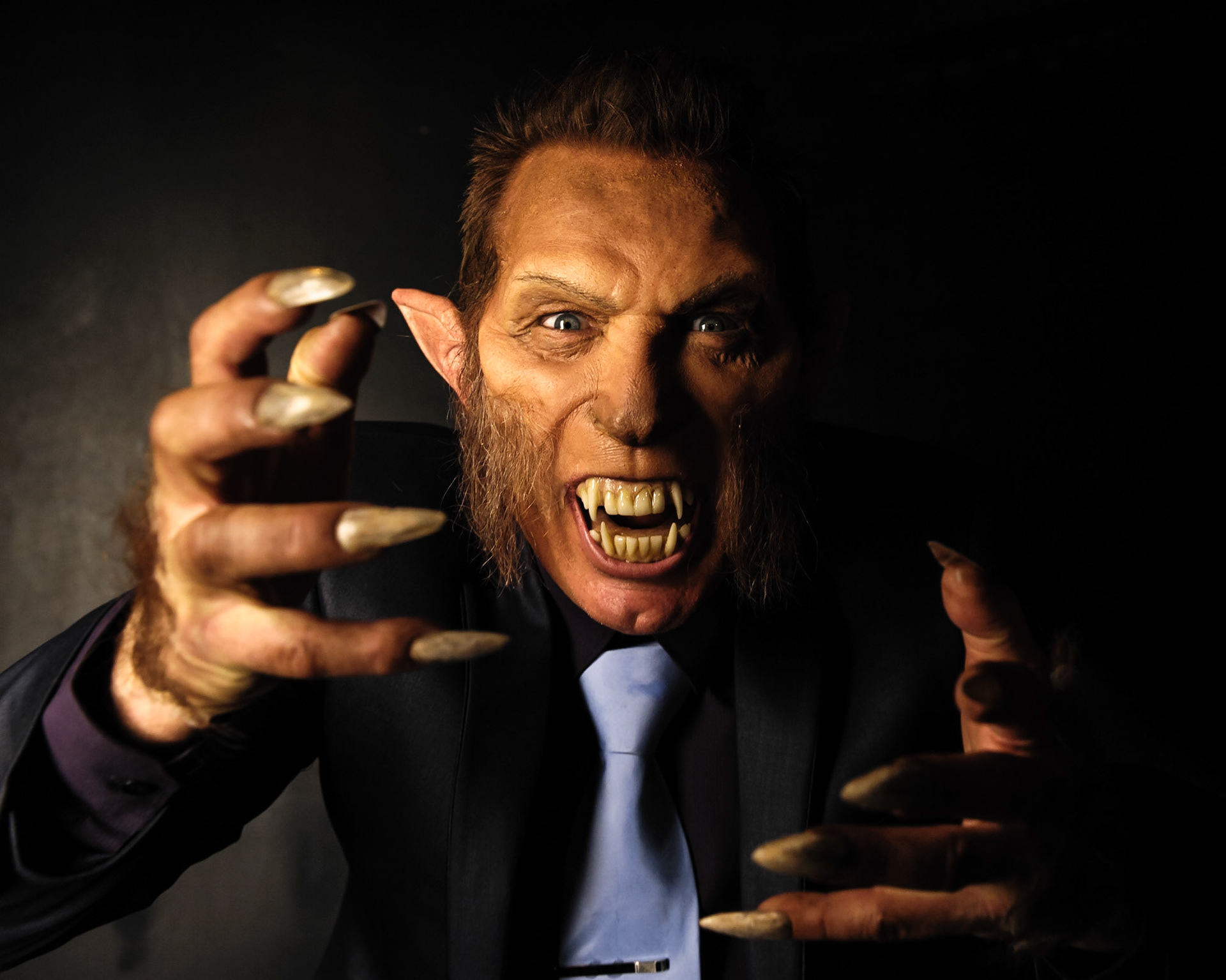 Martin Kemp as a Werewolf On Set Portrait