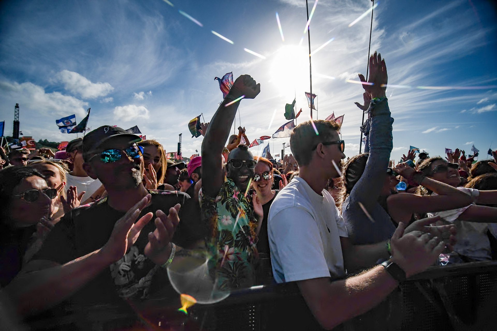 The crowd for Two Door Cinema Club as the band plays The Other Stage during the 2024 Glastonbury Festival at the on Worthy Farm, Glastonbury, UK on 28 June 2024 .Picture by Julie Edwards.
