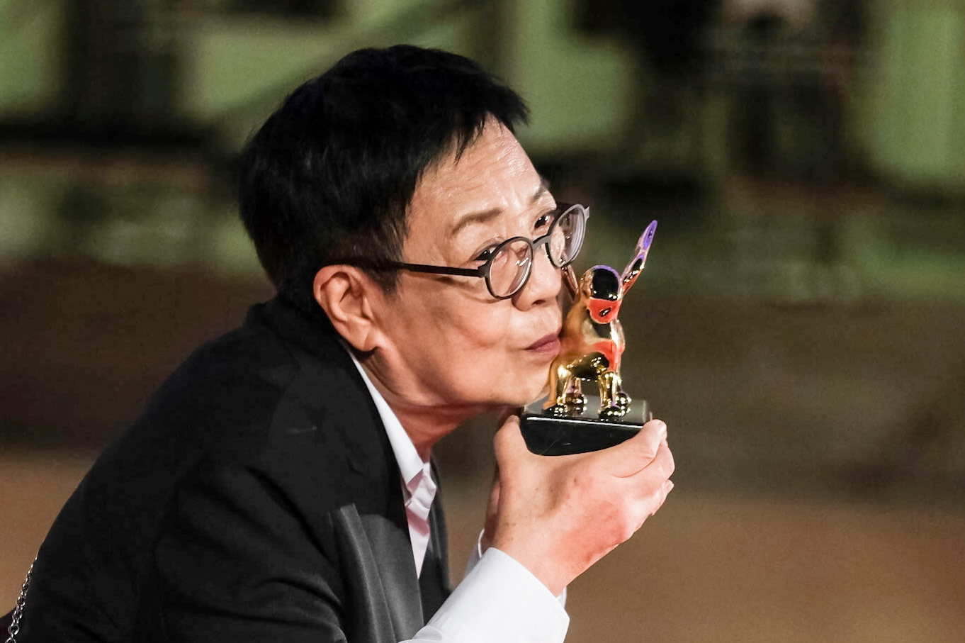 Ann Hui poses on the red carpet with her Golden Lion For Lifetime Achievement during the 77th Venice International Film Festival ( La Biennale Di Venezia ) on Tuesday 8 September 2020 at Palazzo del Cinema , Lido, Venice. . Picture by Julie Edwards/LFI/Avalon. All usages must be credited Julie Edwards/LFI/Avalon.