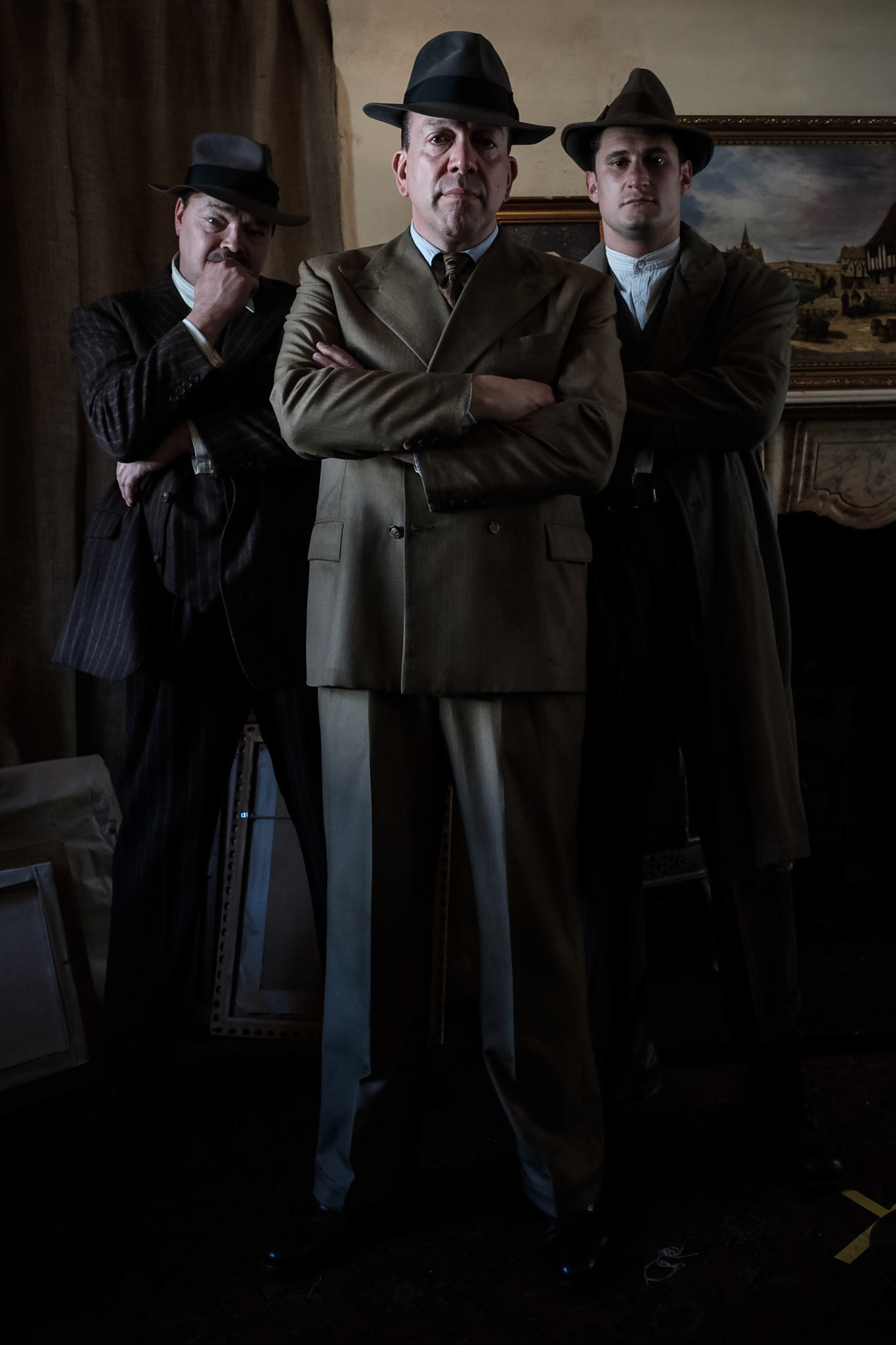 Cast on the set of Once Up On A Time In London shot on 08/04/2017 at The George Inn, London. Pictured: Andy Beckwith , Terry Stone , Josh Myers as Sonny the Yank , Jack Cromer , Moisha Blueball . Picture by Julie Edwards