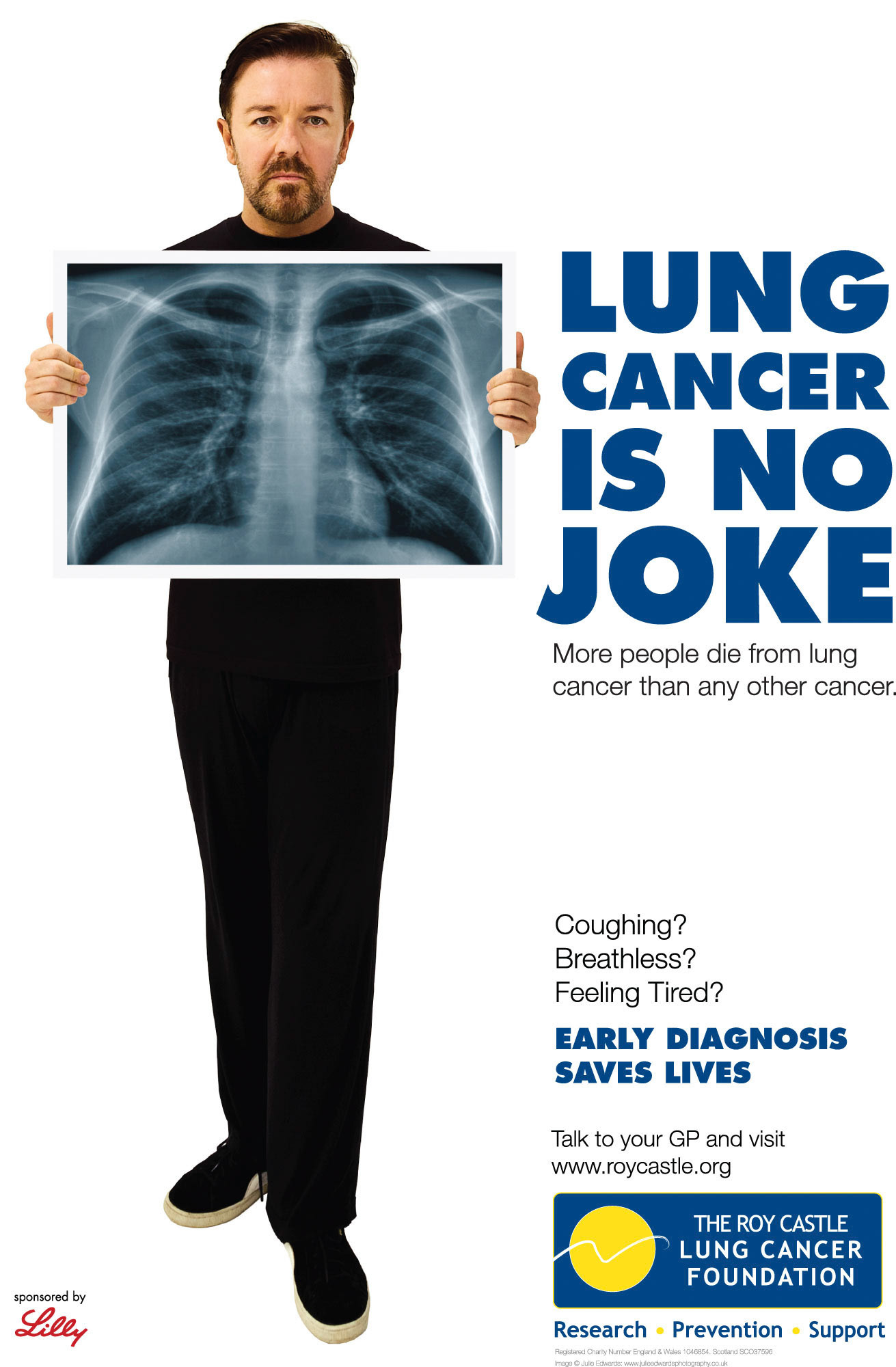 Ricky Gervais Lang cancer ad finished