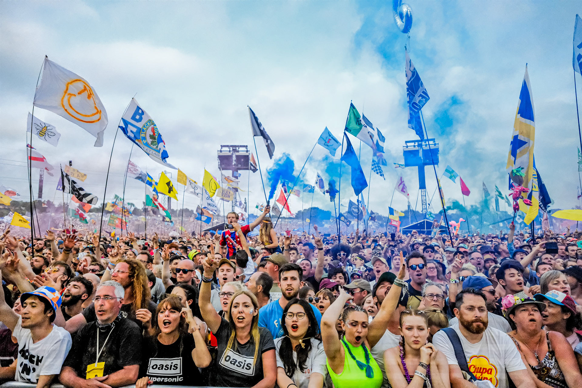 The crowd at the Pyramid Stage as Liam Gallagher performs at Glastonbury Festival 2019 on Saturday 29 June 2019 at Worthy Farm, Pilton. . Picture by Julie Edwards.