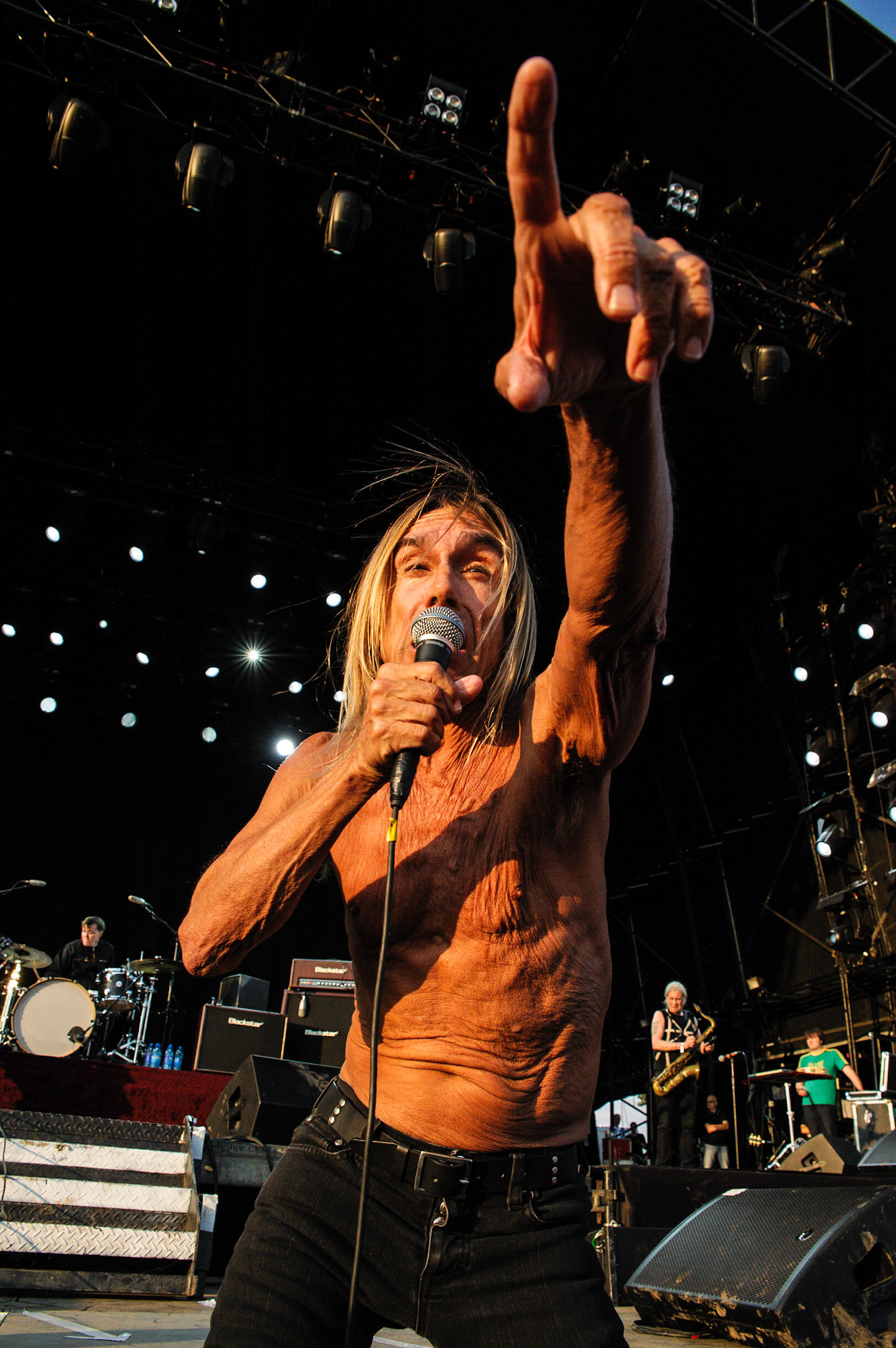 Iggy and The Stooges performing at The Hop Farm Music Festival, Hop Farm, Kent on Saturday 2nd July 2011 . Persons pictured: Iggy Pop (James Newell "Jim" Osterberg, Jr.; ). Picture by Julie Edwards