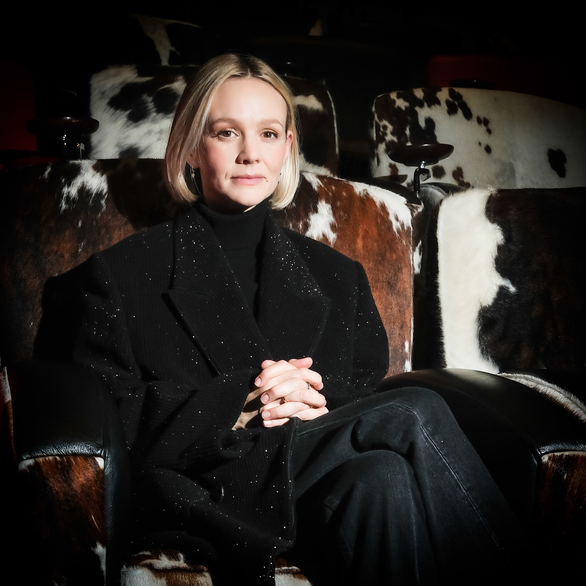 On the day that she received the Academy Award Nomination for Best Actress, Carey Mulligan attended the Girls on Film screening of Maestro where she took part in a Q&amp;A with podcast founder and film critic Anna Smith on Tuesday 23 January 2024 at Soho Hotel, London. . Picture by Julie Edwards.