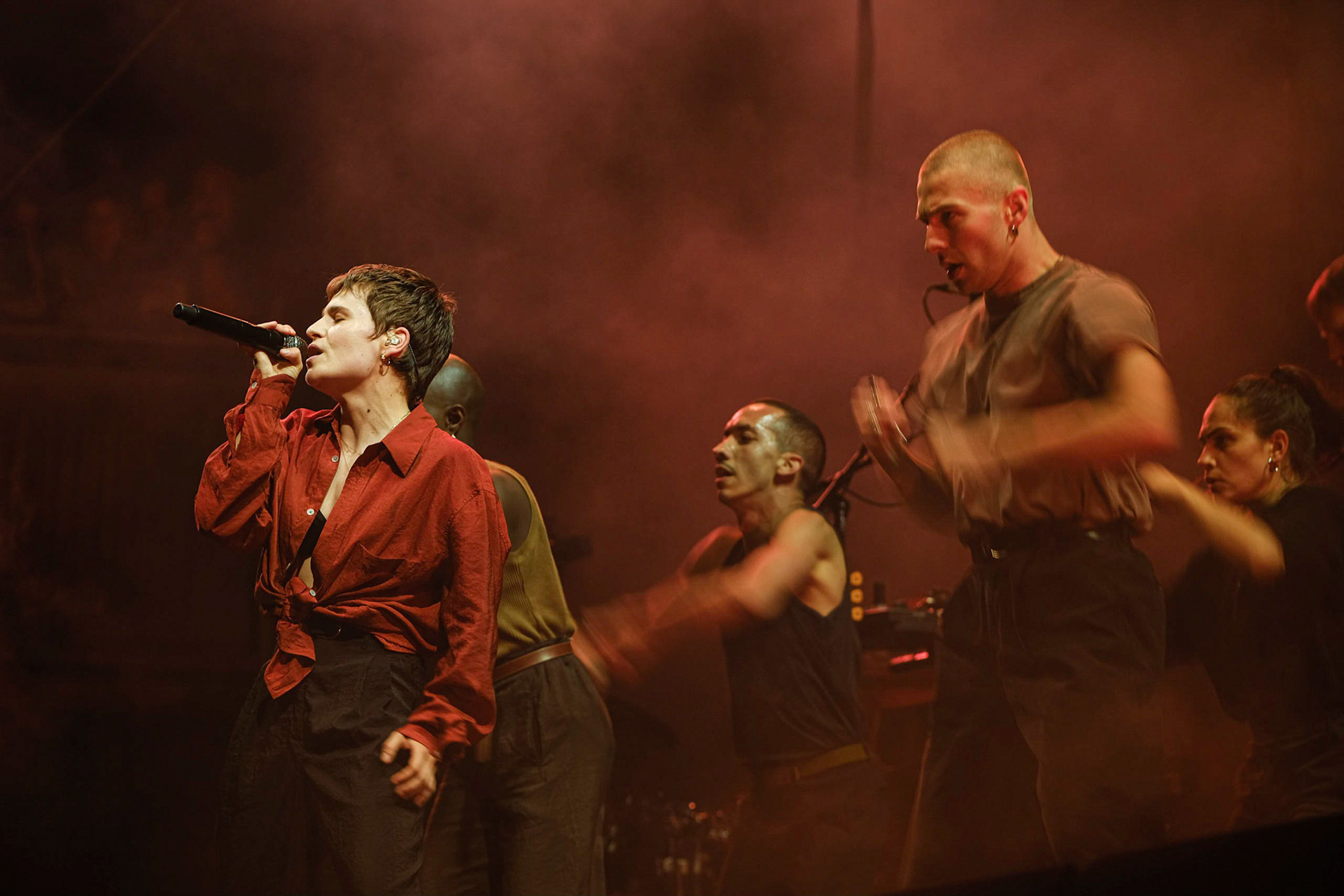 Christine and the Queens performs on the Other stage at Glastonbury Festival 2019 on Sunday 30 June 2019 at Worthy Farm, Pilton. Héloïse Adelaide Letissier. Picture by Julie Edwards/LFI/Avalon. All usages must be credited Julie Edwards/LFI/Avalon.