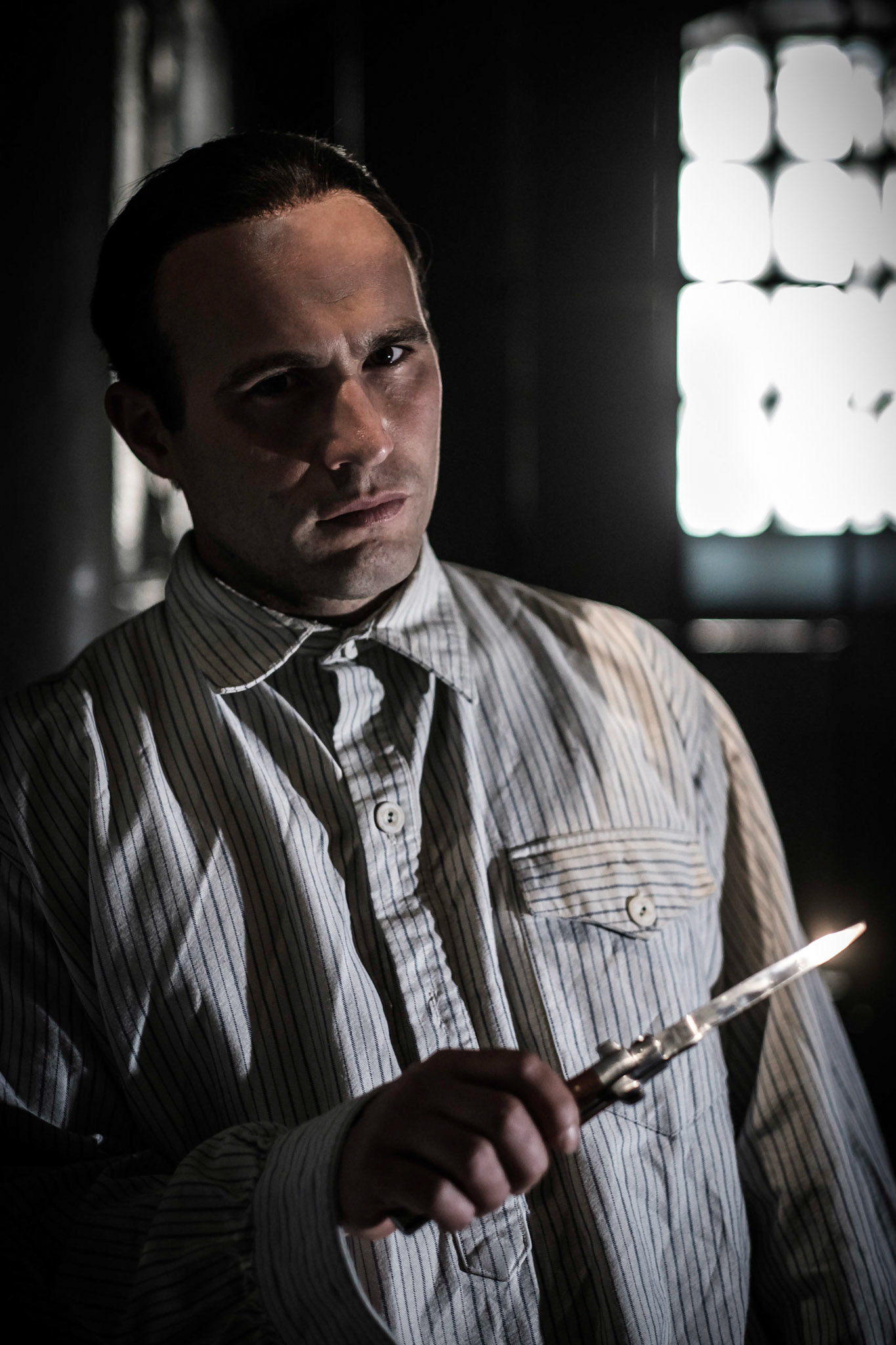 Roland Manookian as Frankie Fraser on the set of Once Up On A Time In London shot on 10/05/2017 at County Hall, Penrhyn Road, Kingston Upon Thames. Picture by Julie Edwards