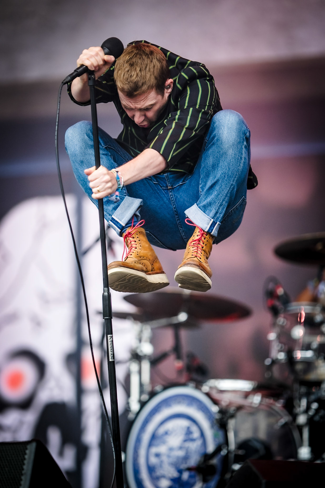 Kaiser Chiefs performs on the Pyramid Stage during the Glastonbury Festival 2025 at Worthy Farm, Pilton, UK on 28 June 2025. Persons Pictured: Ricky WilsonPicture Credit: Julie Edwards/Avalon.