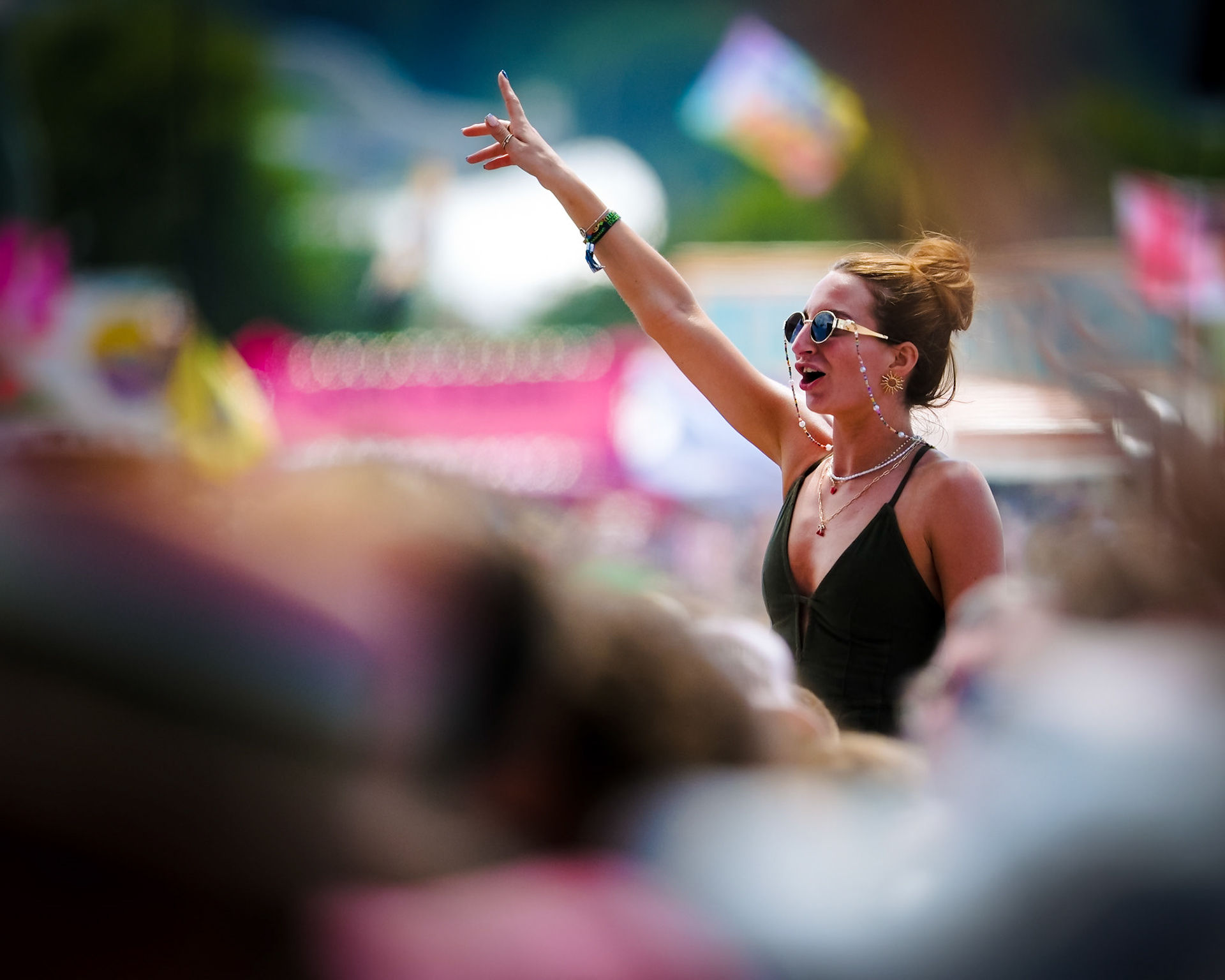 Inhaler performs on the Other Stage during the Glastonbury Festival 2025 at Worthy Farm, Pilton, UK on 27 June 2025. Pictured: Atmosphere in the crowdPicture Credit: Julie Edwards/Avalon.
