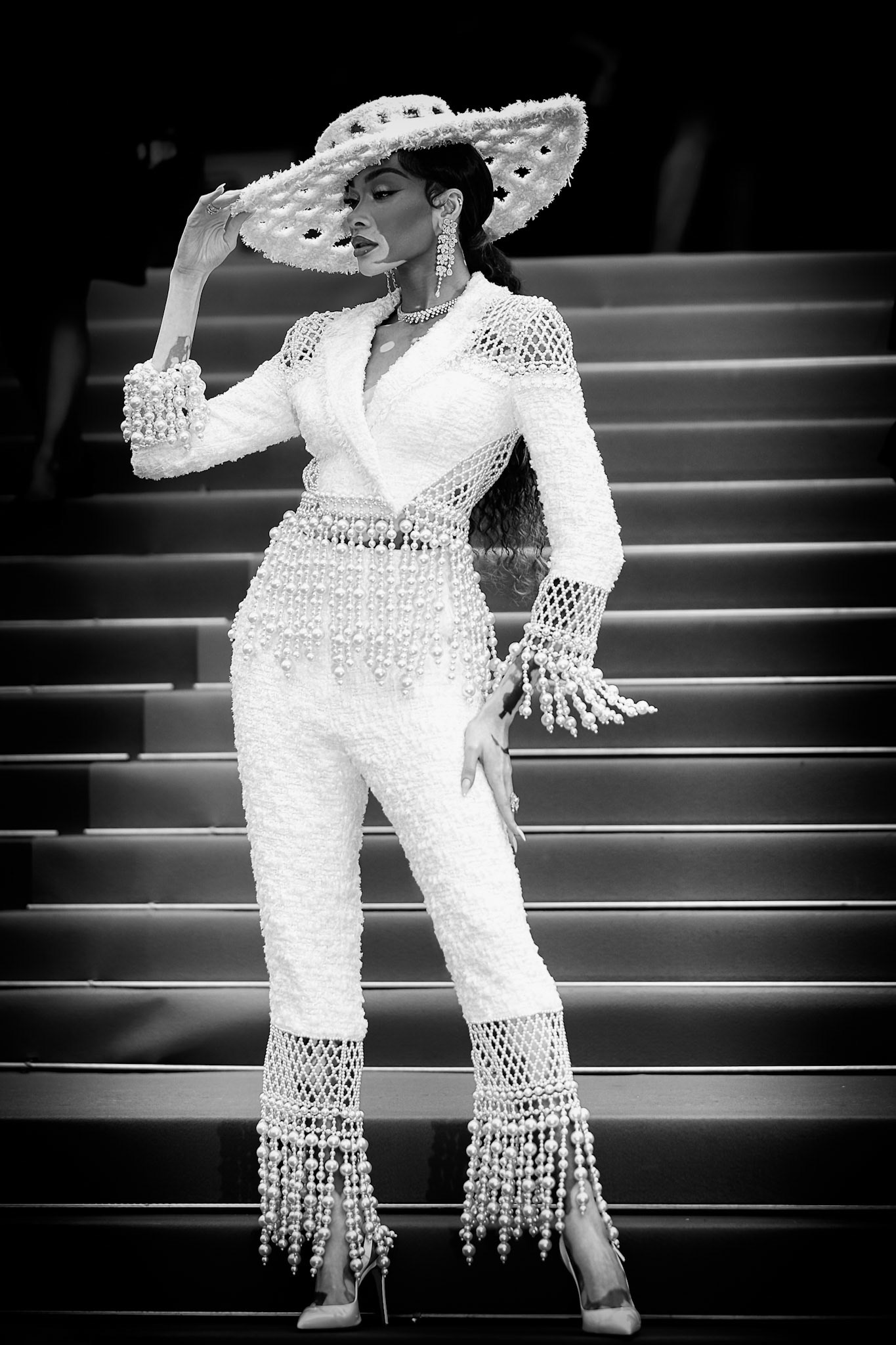 Winnie Harlow arrives on the Red Carpet for The Apprentice during the 77th Festival de Cannes on Monday 20 May 2024 at Le Palais des festivals, Cannes. . Picture by Julie Edwards/LFI/Avalon. All usages must be credited Julie Edwards/LFI/Avalon.