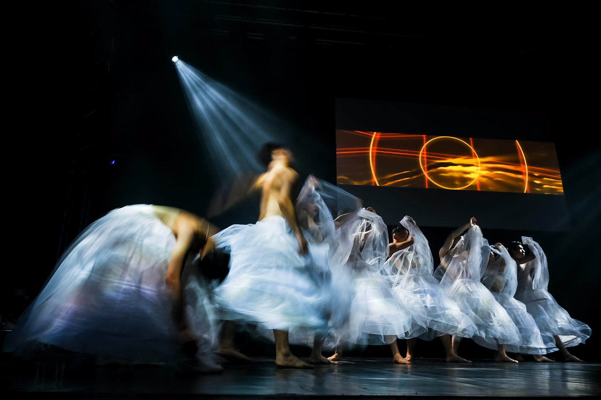 Taiwanese contemporary dance troupe B.Dance photographed during the 40th WOMAD (World of Music arts and Dance) held at Charlton Park , Malmesbury on Saturday 30 July 2022 .Picture by Julie Edwards.