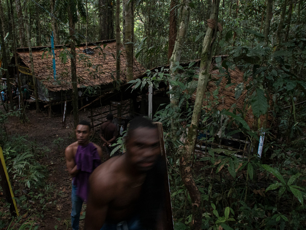 bamboo huts are a resting place for Forest Defender Camp participants