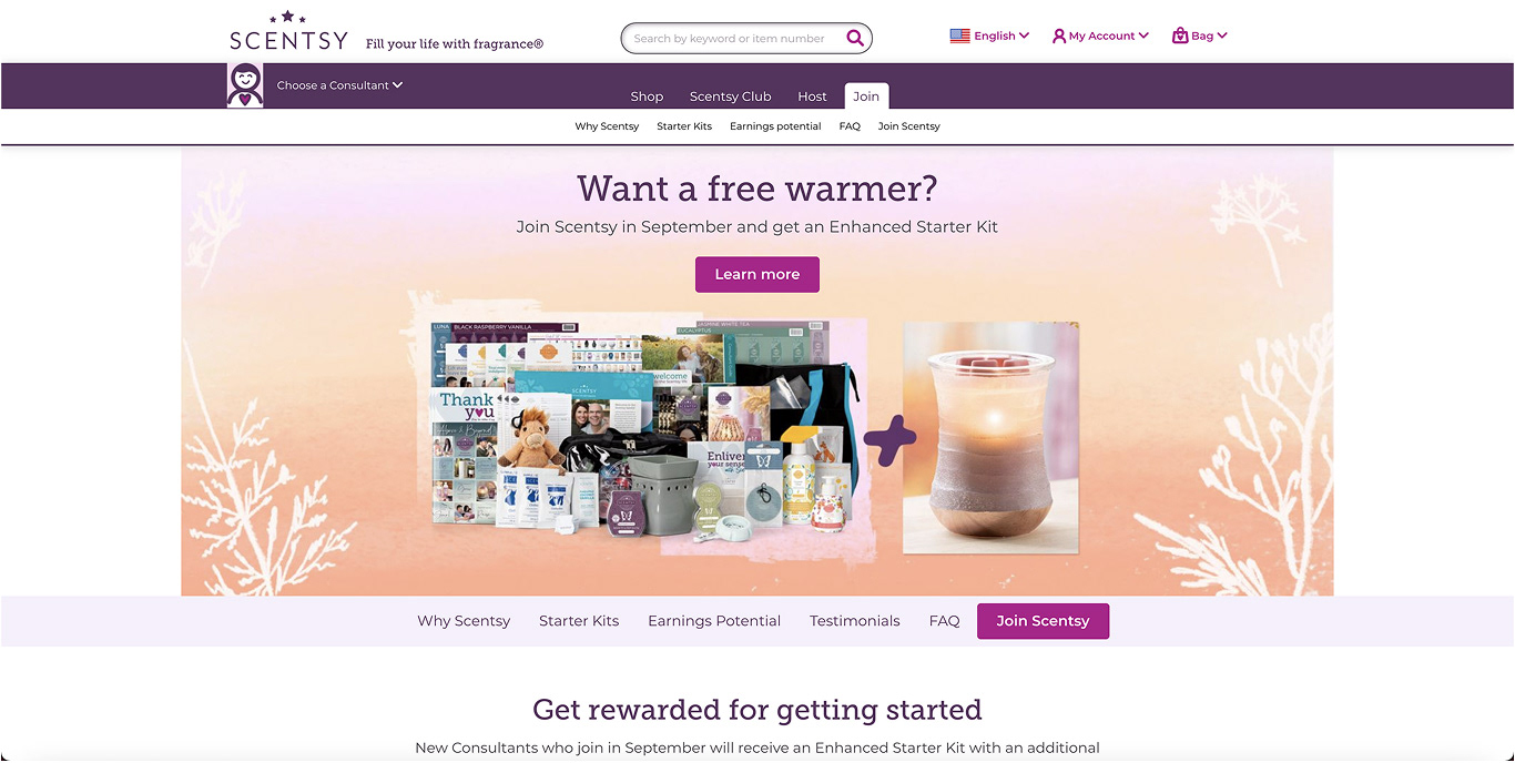 Scentsy Join page