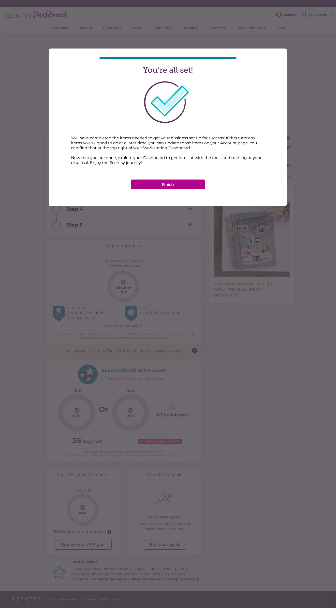 Scentsy new enrollment experience - remaining items completed