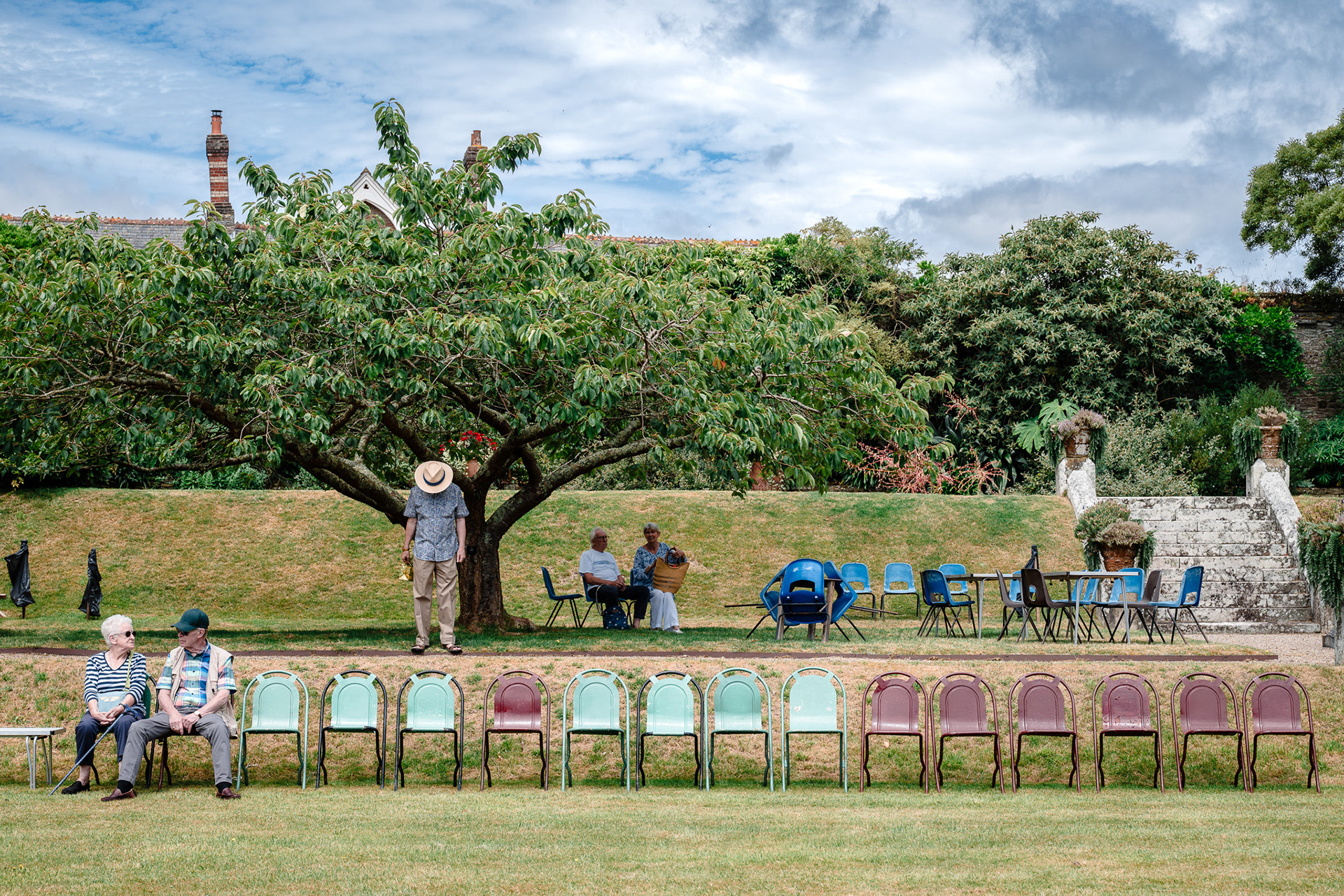 A Devon church fete scene.