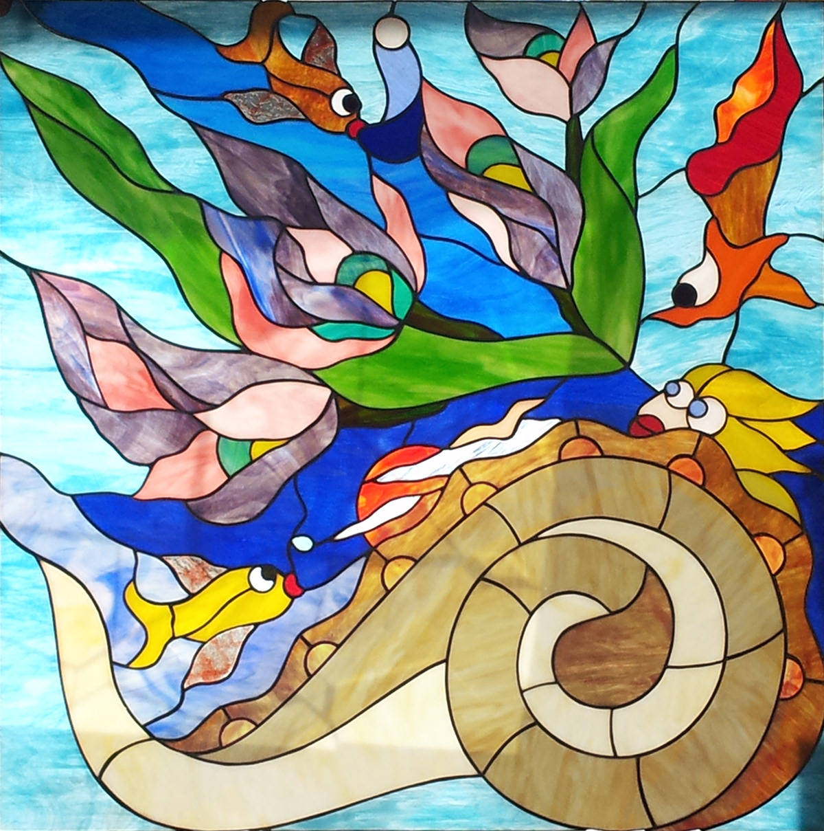 Applied Stained Glass Panel