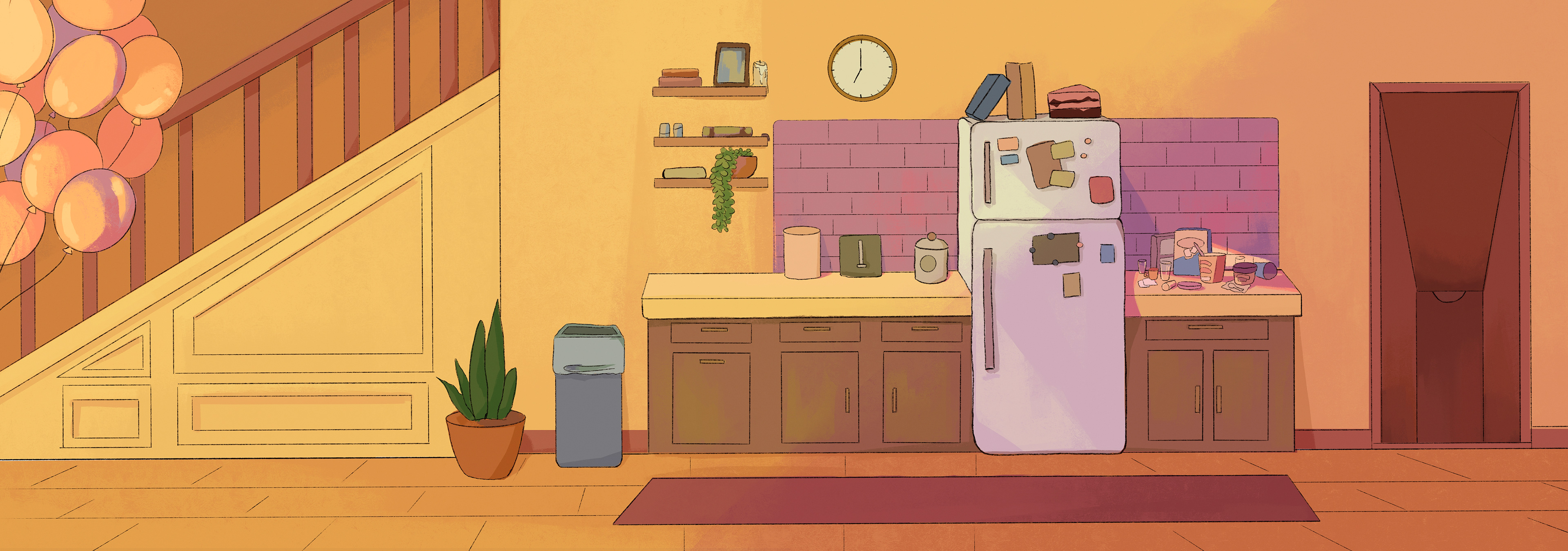 Background Painting (layout and lines not by me)