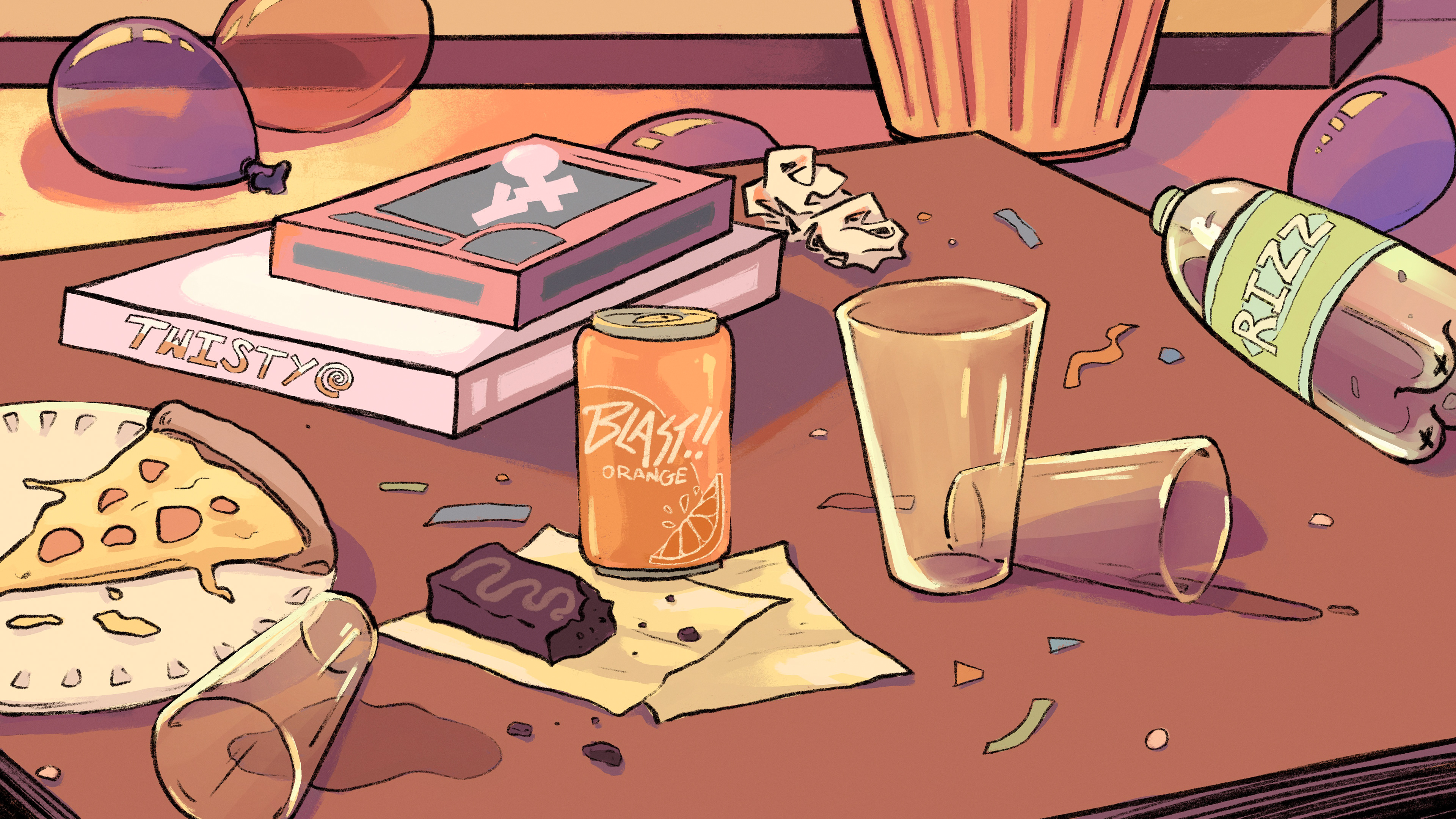 Background Painting (layout and lines not by me)