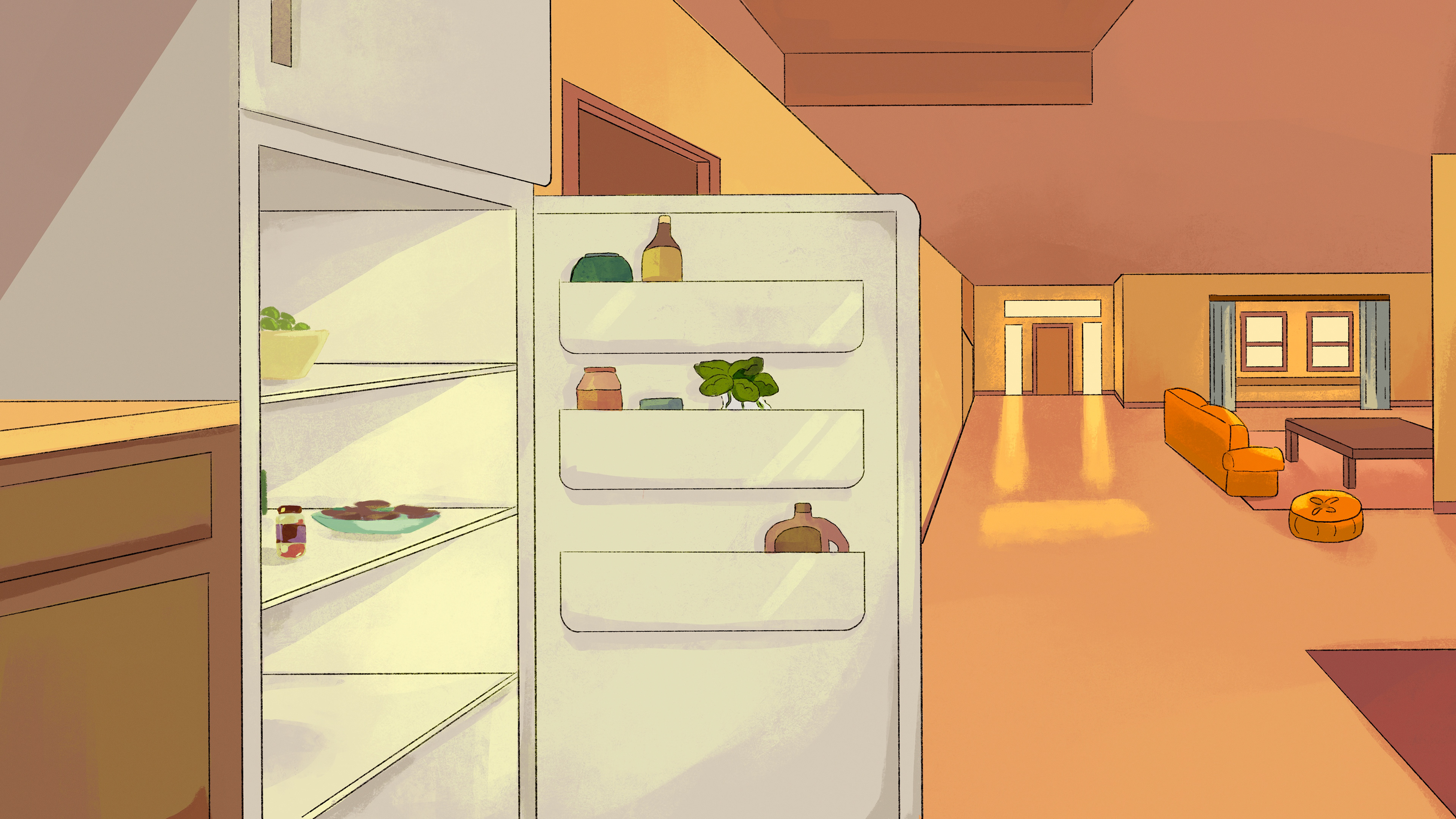 Background Painting (layout and lines not by me)