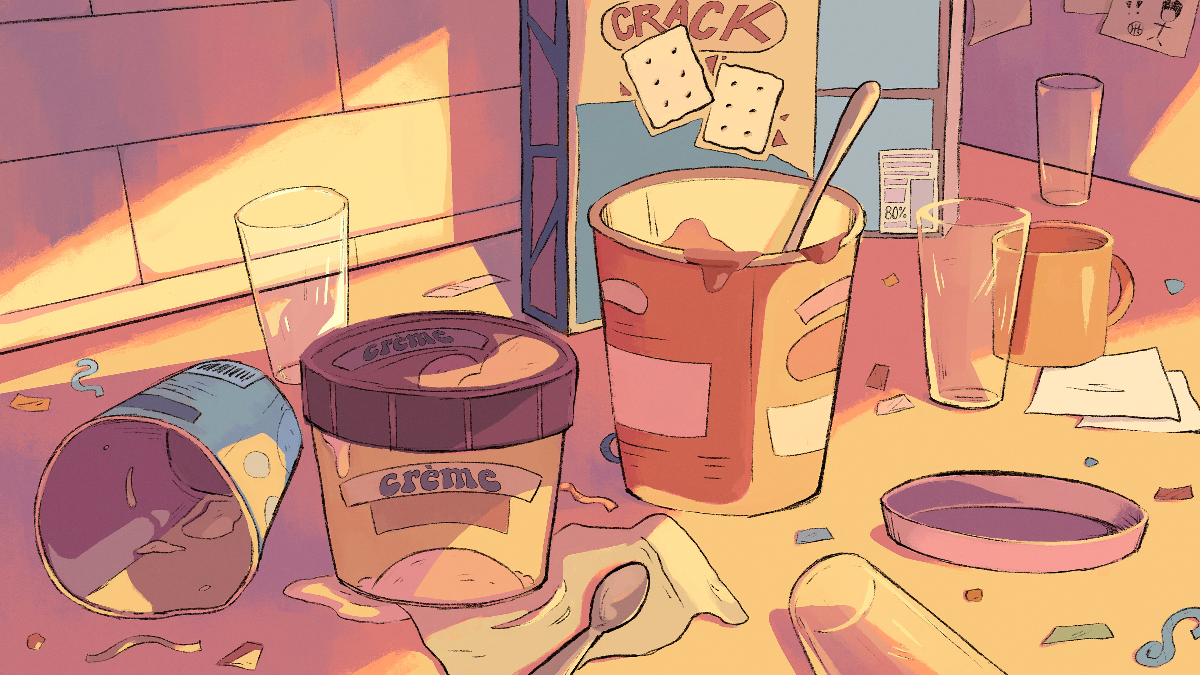 Background Painting (layout and lines not by me)